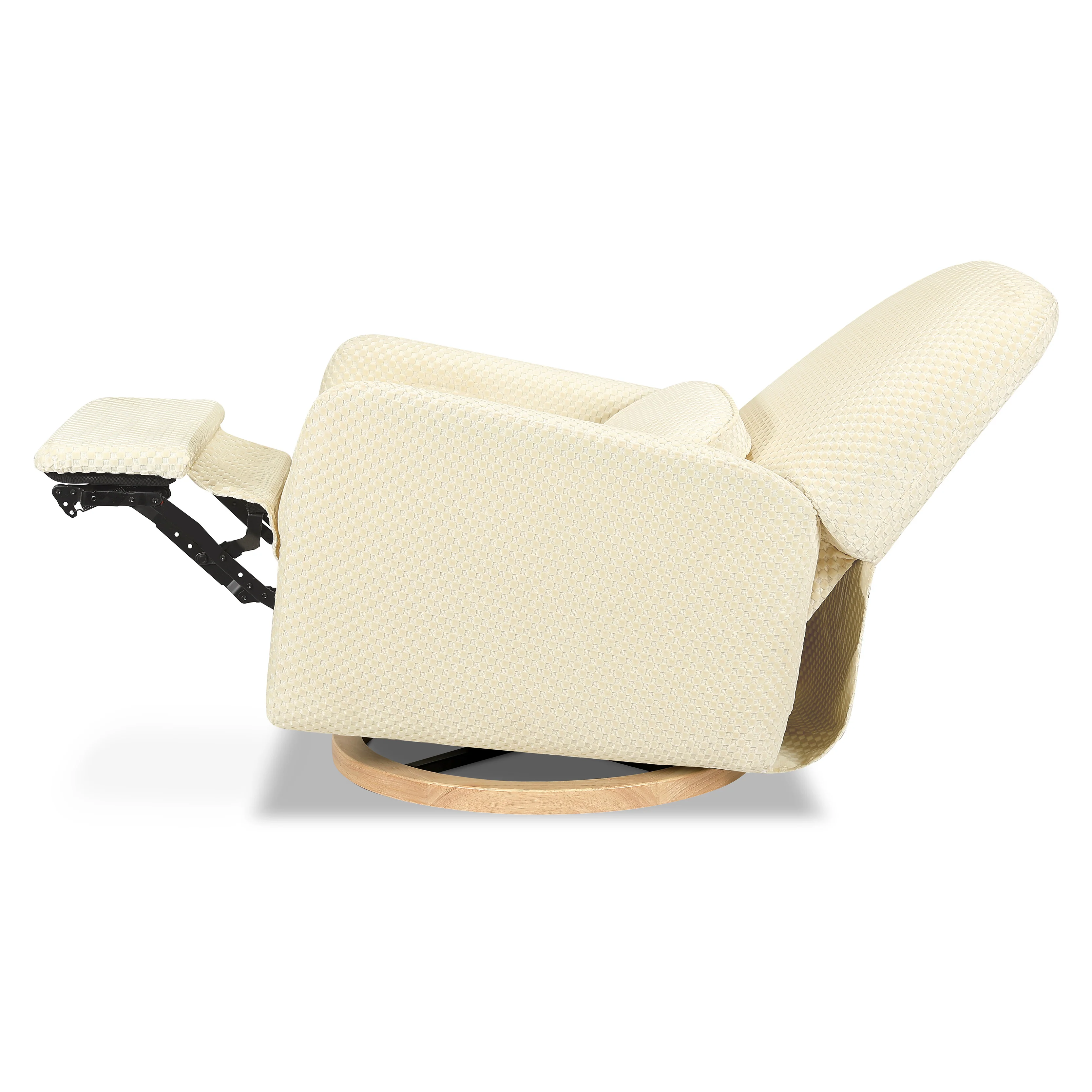 Arc Electronic Recliner and Swivel Glider in Velvet Checker with USB port - Image 6