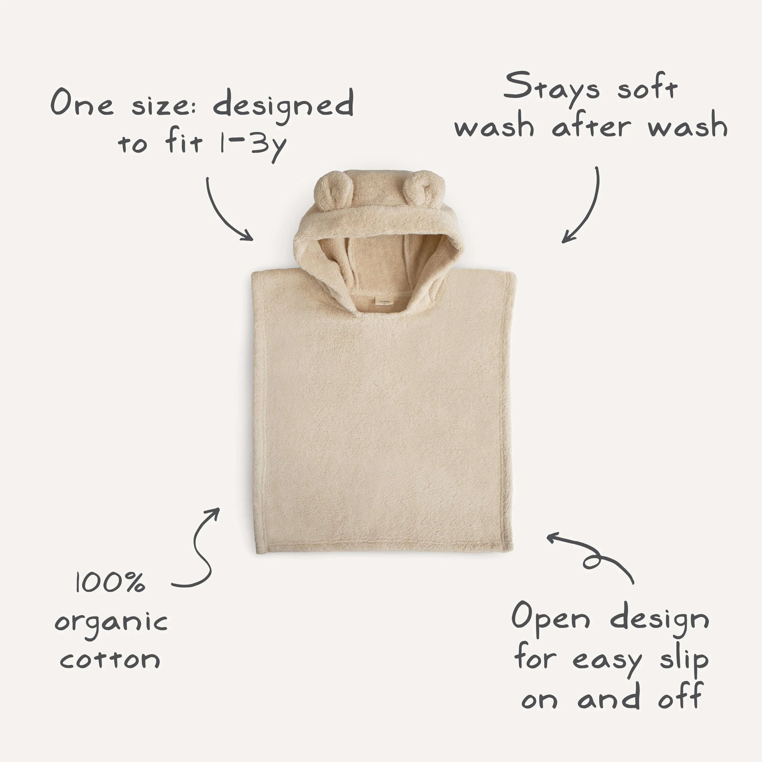 Mushie Bear Poncho Towel - Image 15