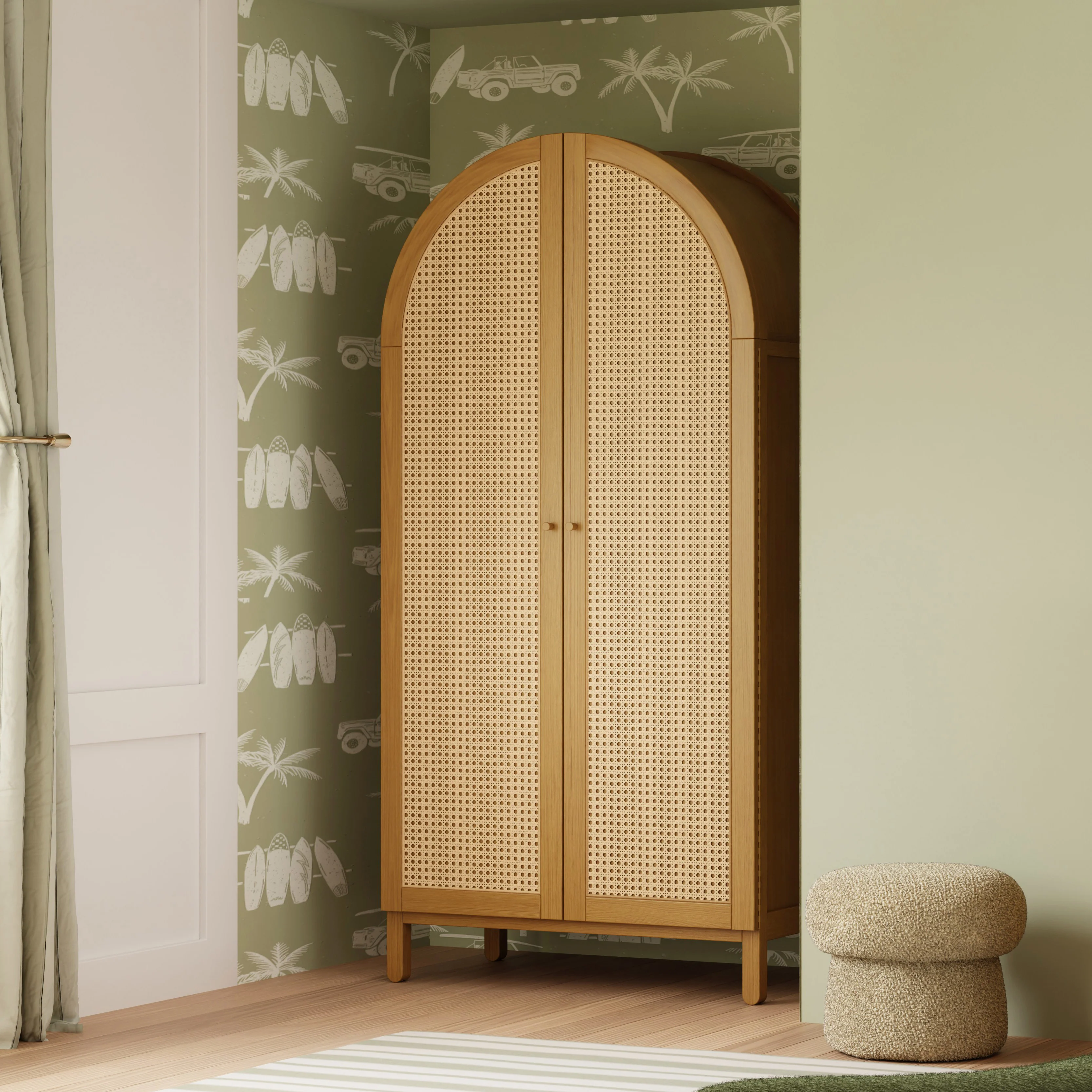 Bondi Cane Assembled Armoire - Image 10