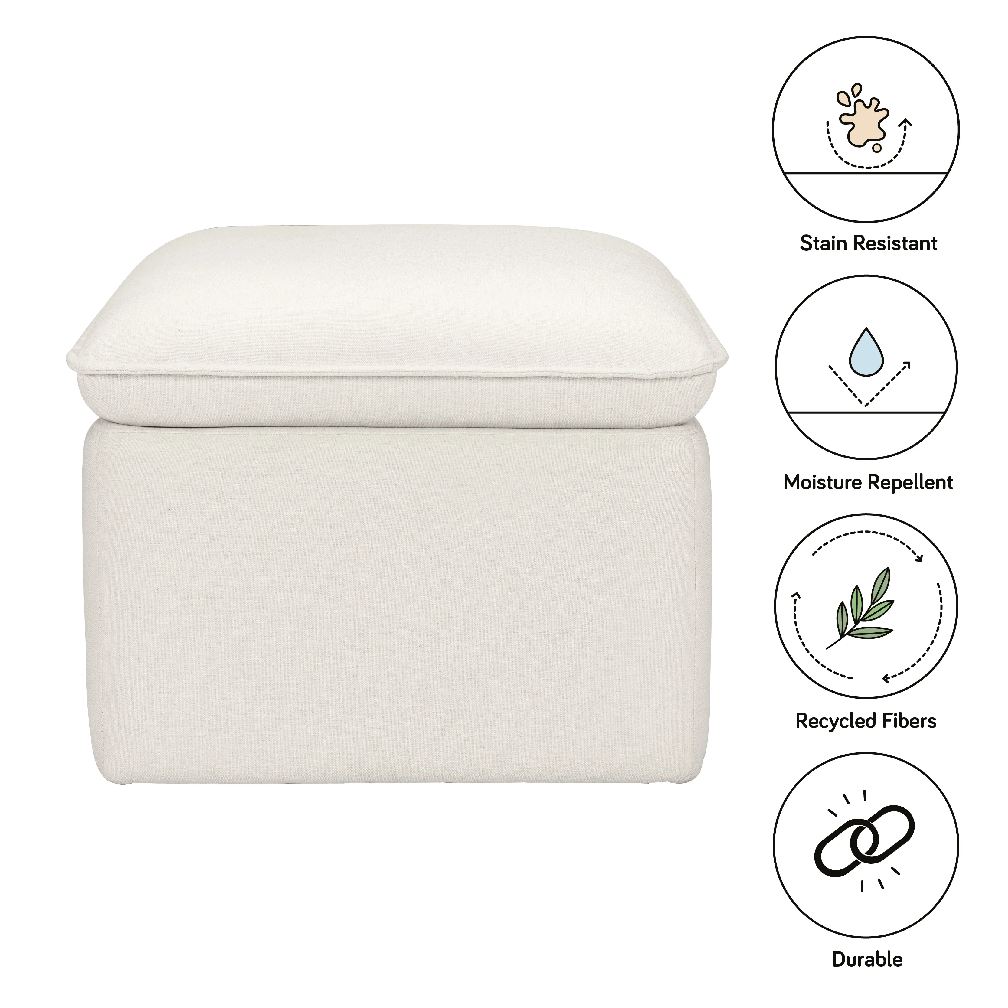 Cali Storage Ottoman in Eco-Performance Fabric | Water Repellent & Stain Resistant - Image 30
