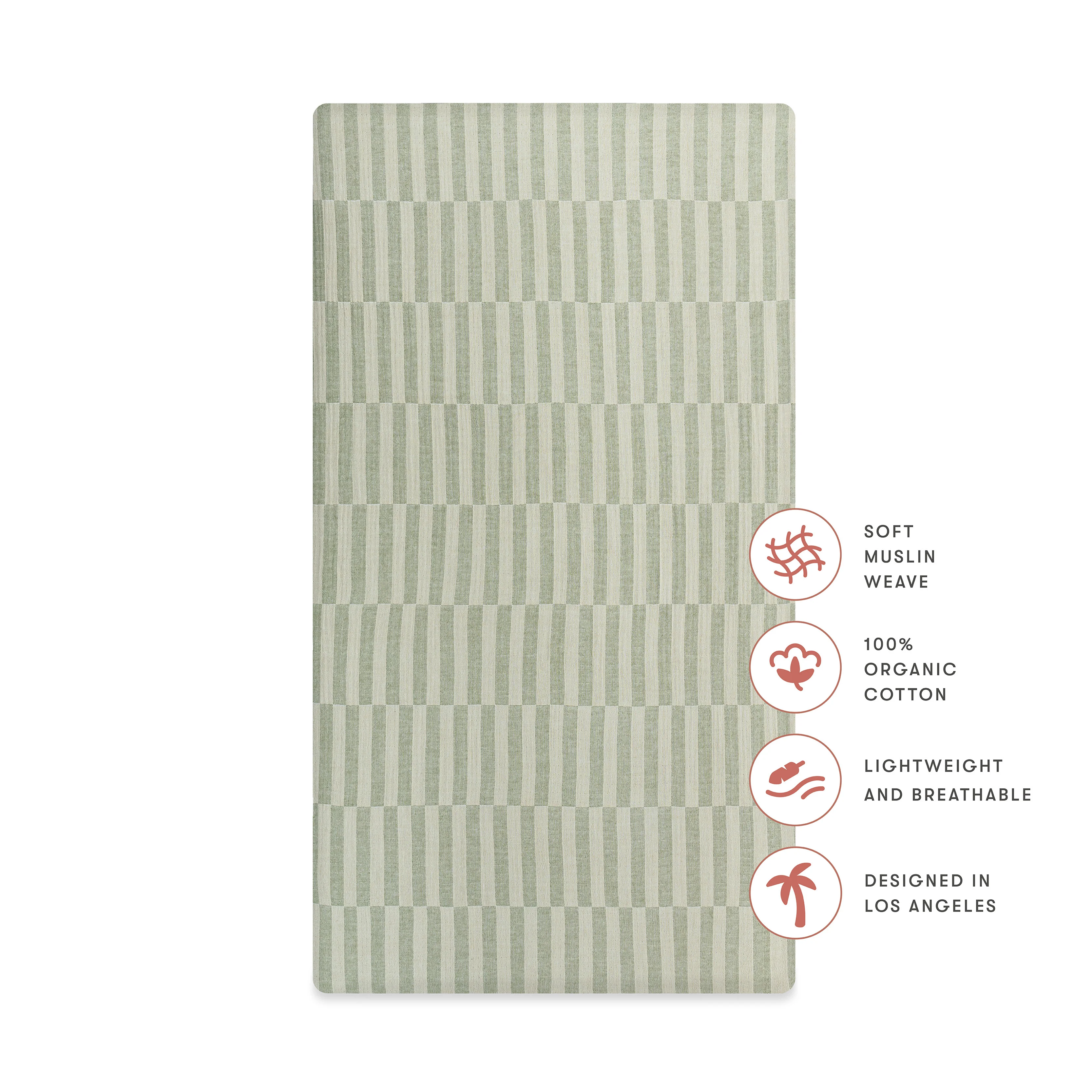 Crib Sheet in GOTS Certified Organic Muslin Cotton - Image 109