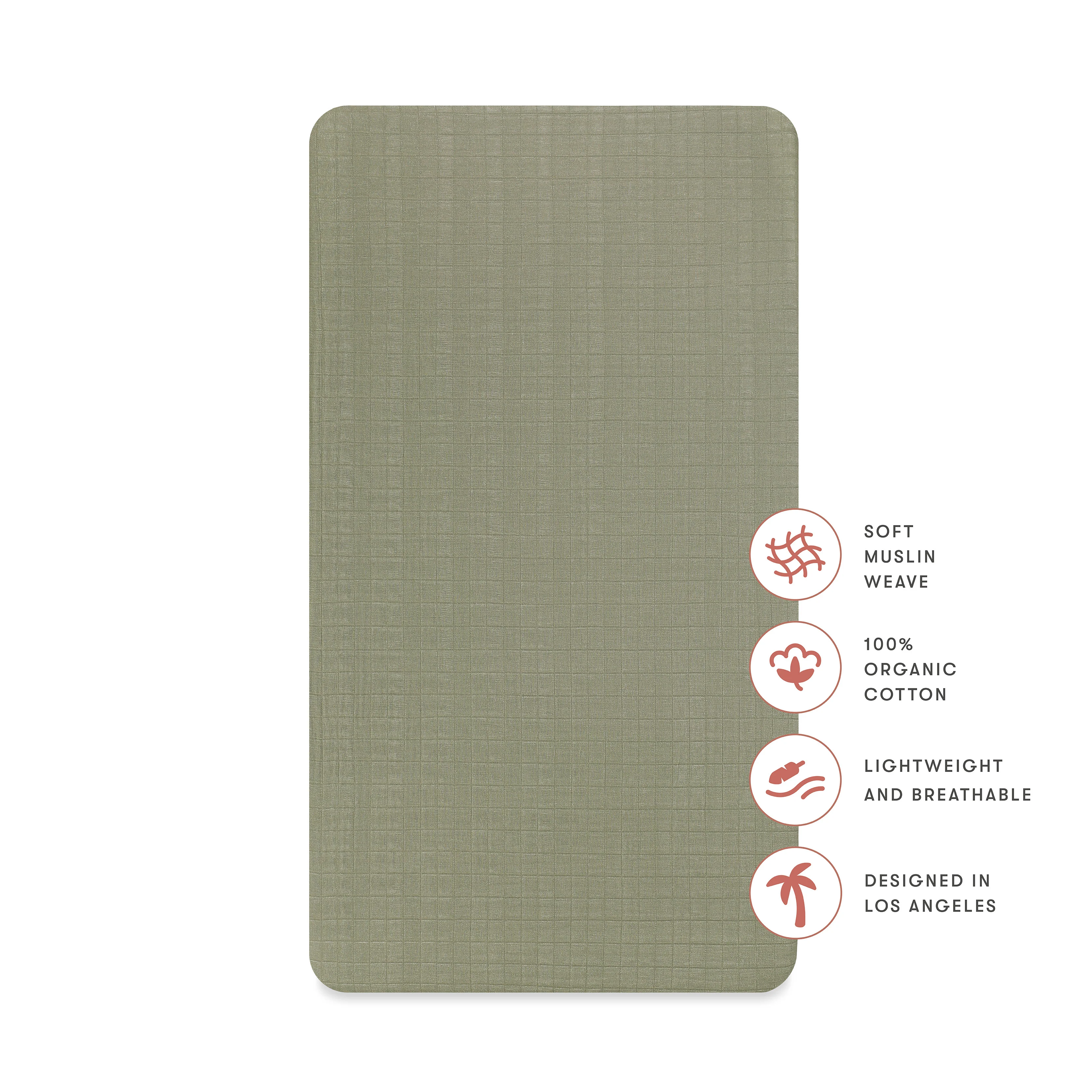 Crib Sheet in GOTS Certified Organic Muslin Cotton - Image 129