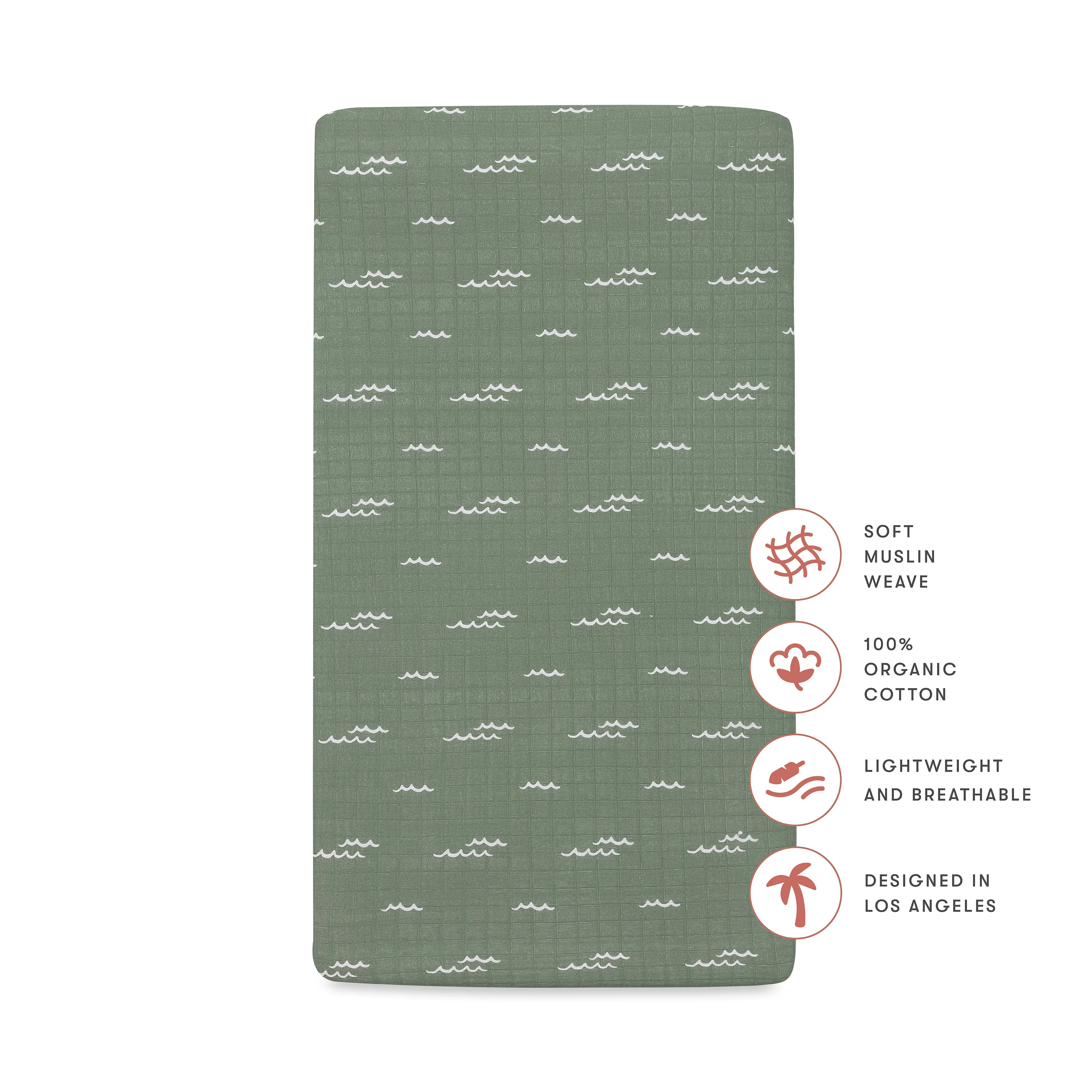 Crib Sheet in GOTS Certified Organic Muslin Cotton - Image 15