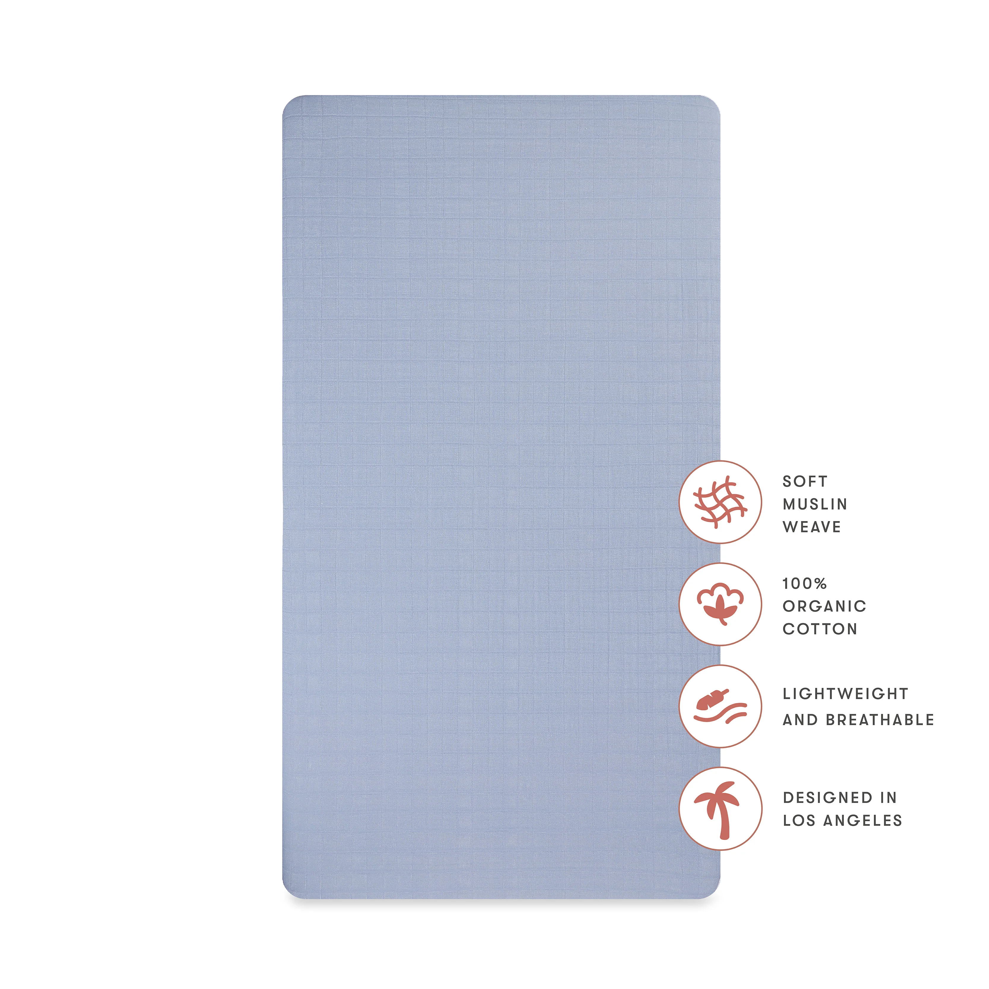 Crib Sheet in GOTS Certified Organic Muslin Cotton - Image 79