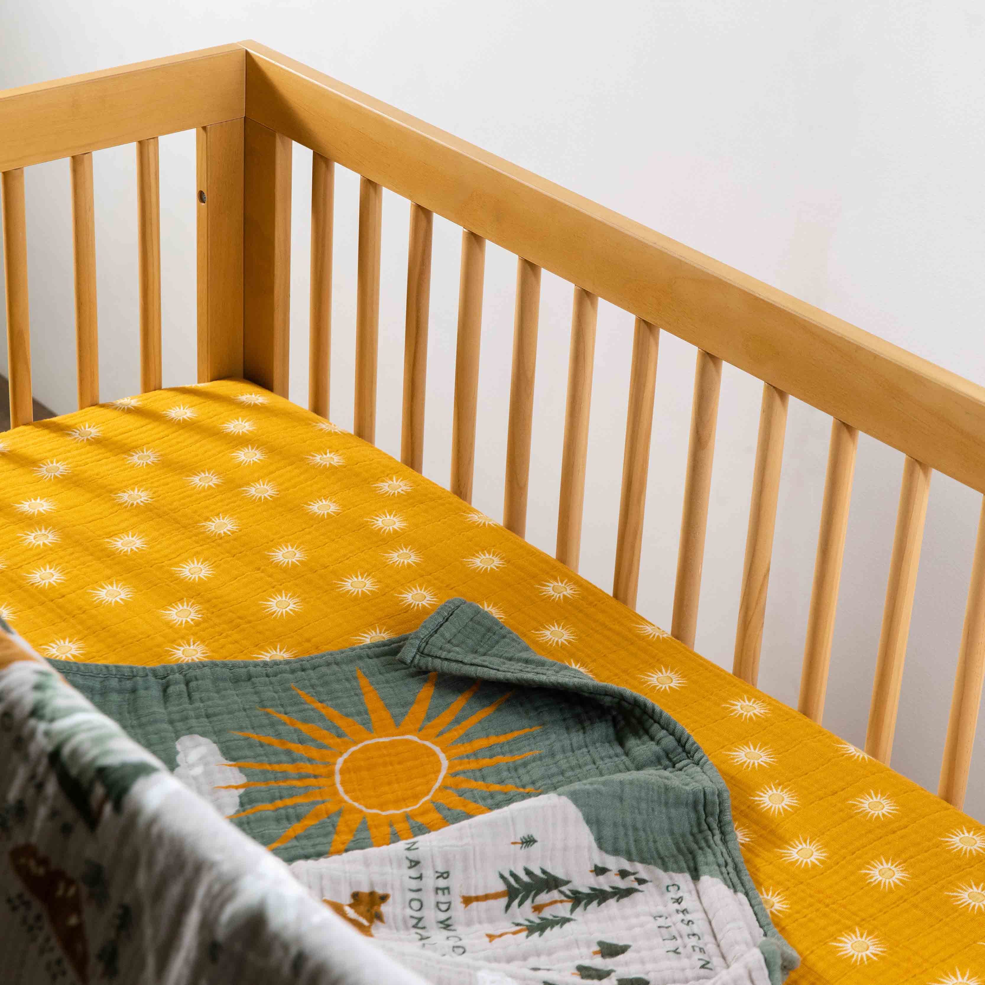 Crib Sheet in GOTS Certified Organic Muslin Cotton - Image 85