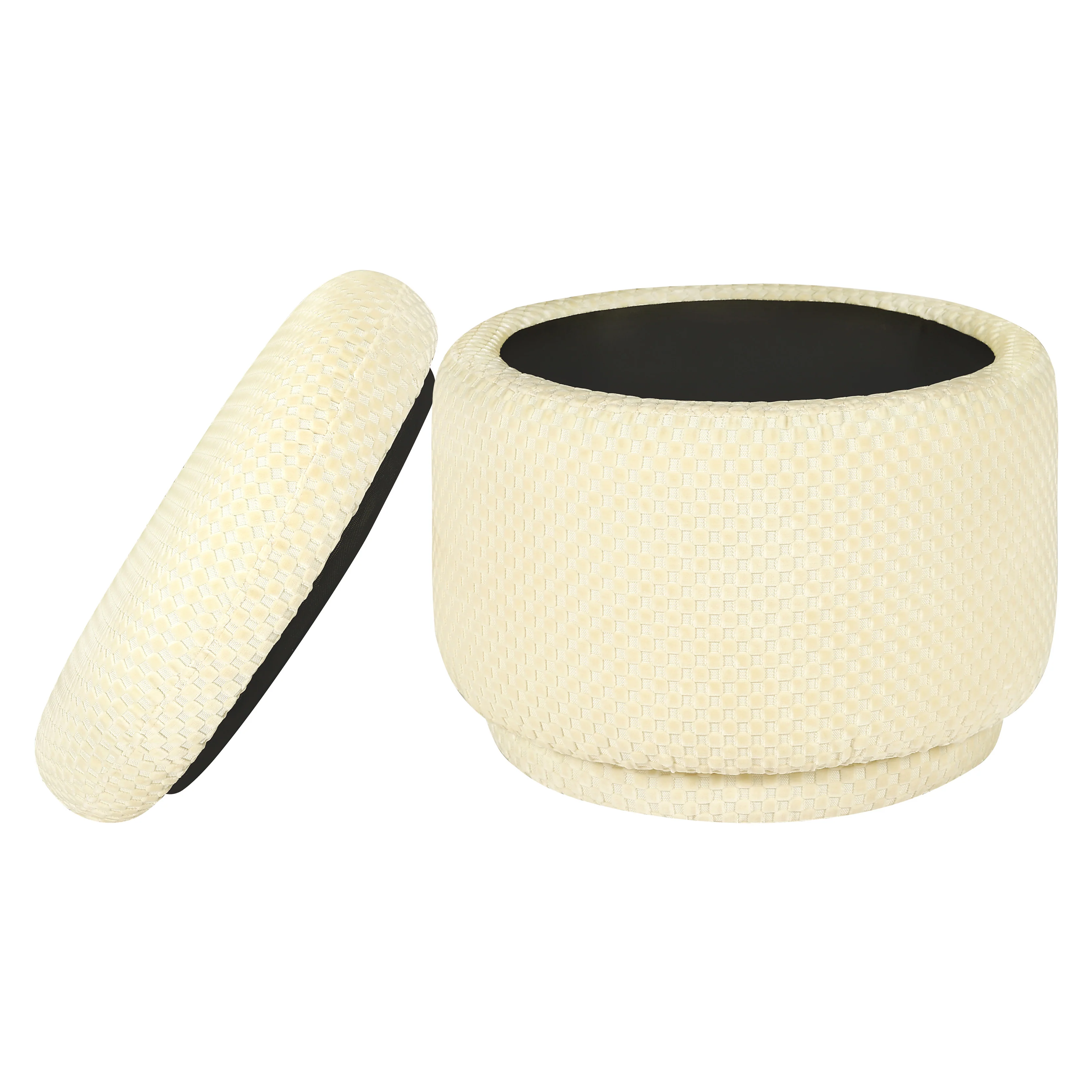 Enoki Storage Ottoman in Velvet Checker - Image 15