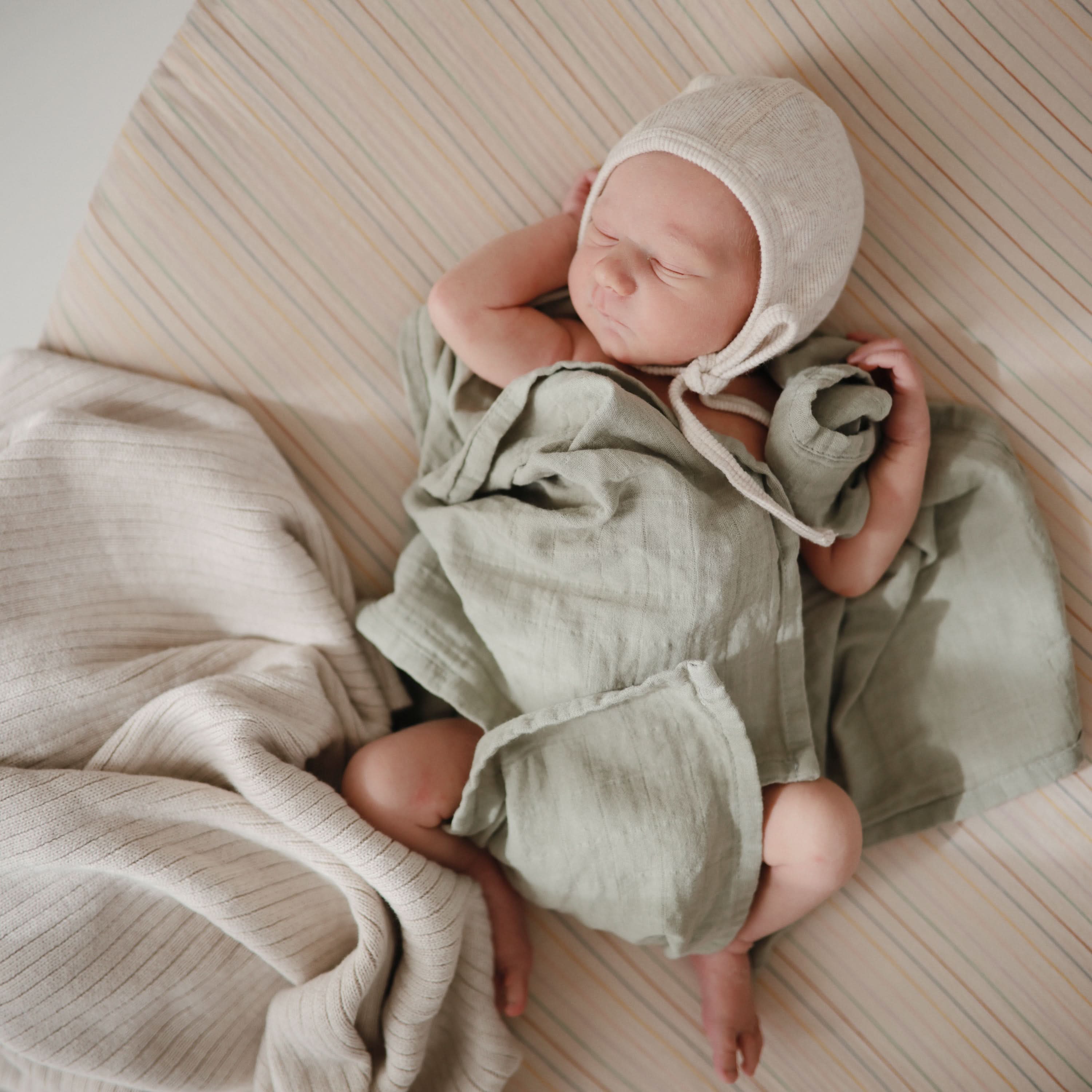 Mushie Extra Soft Muslin Crib Sheet - Image 15