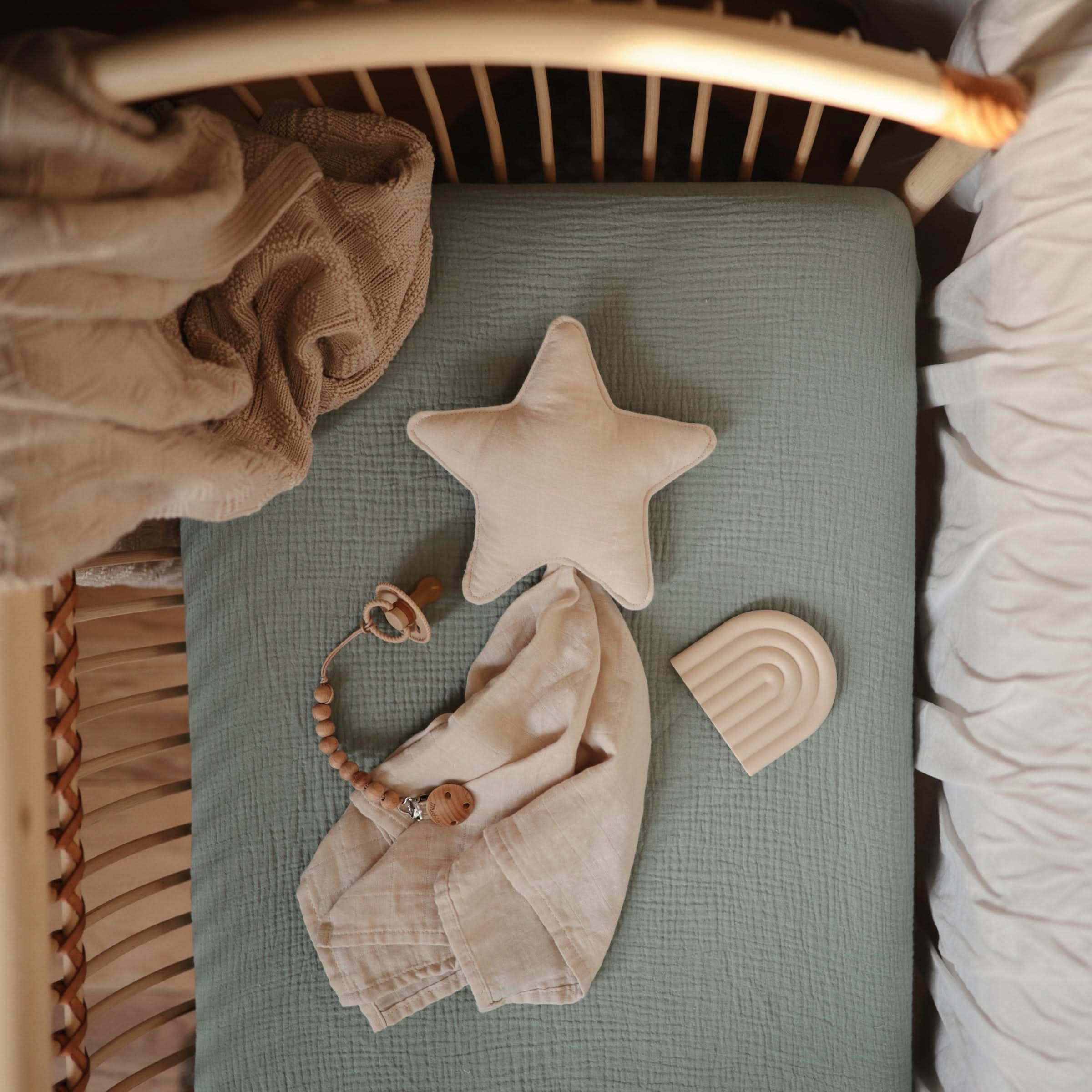 Mushie Extra Soft Muslin Crib Sheet - Image 32