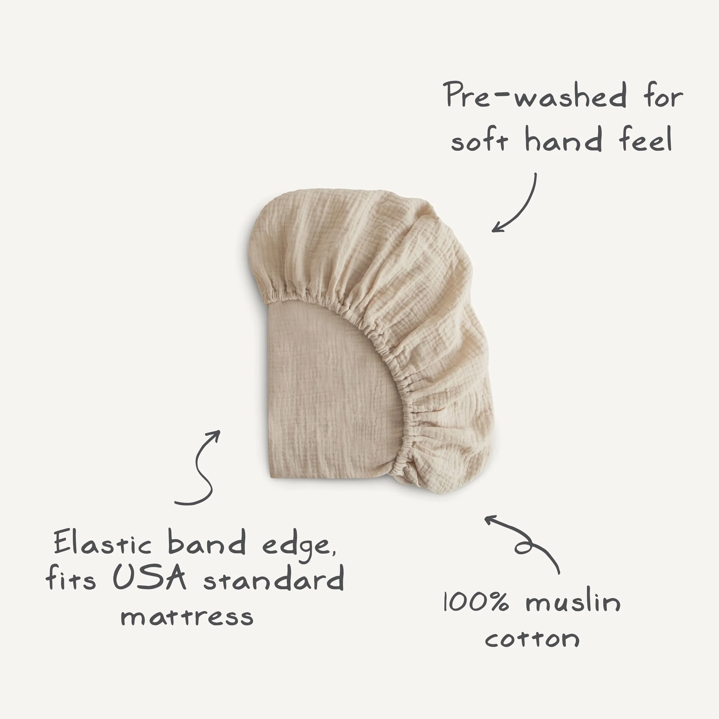 Mushie Extra Soft Muslin Crib Sheet - Image 49