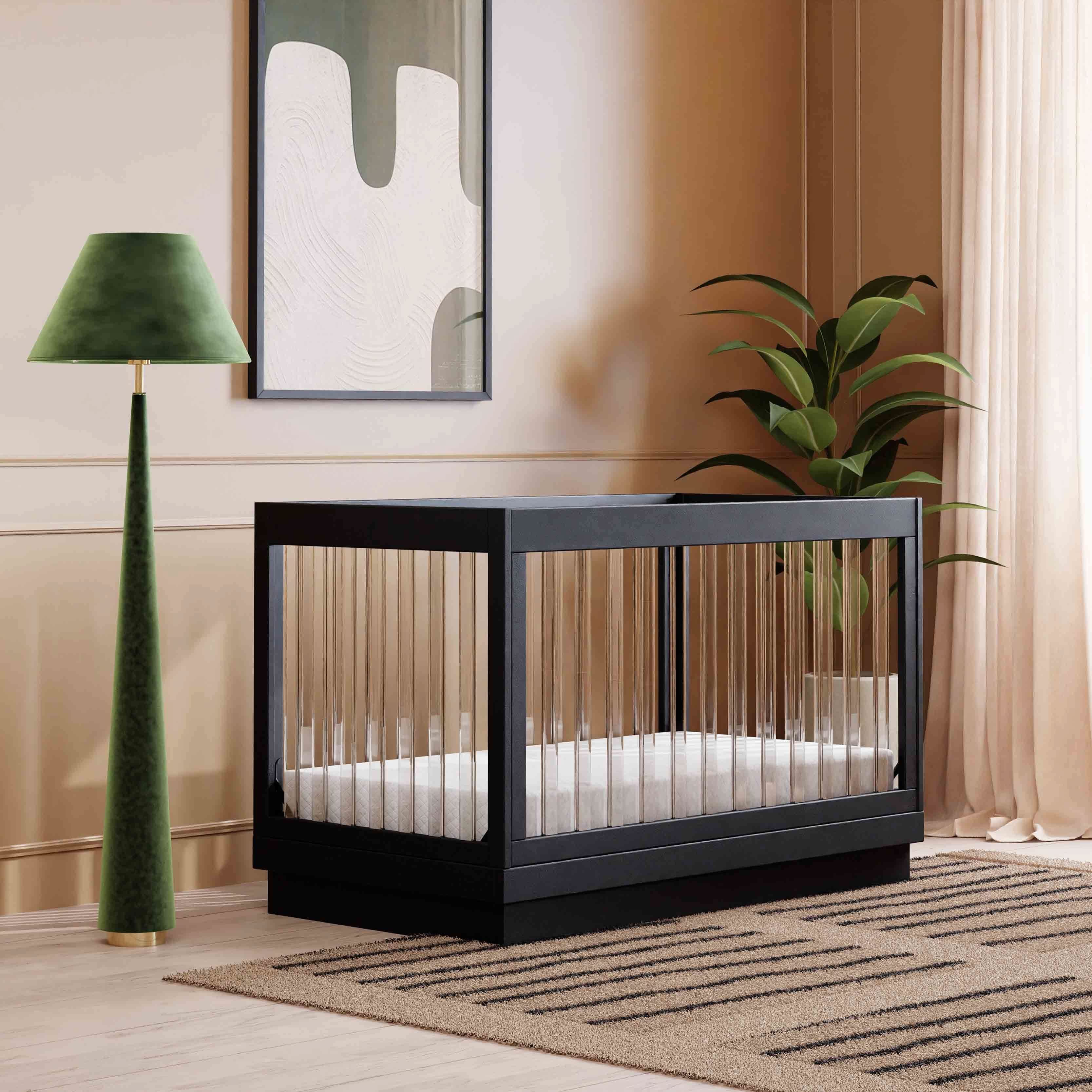 Harlow Acrylic 3-in-1 Convertible Crib with Toddler Bed Conversion Kit - Image 12