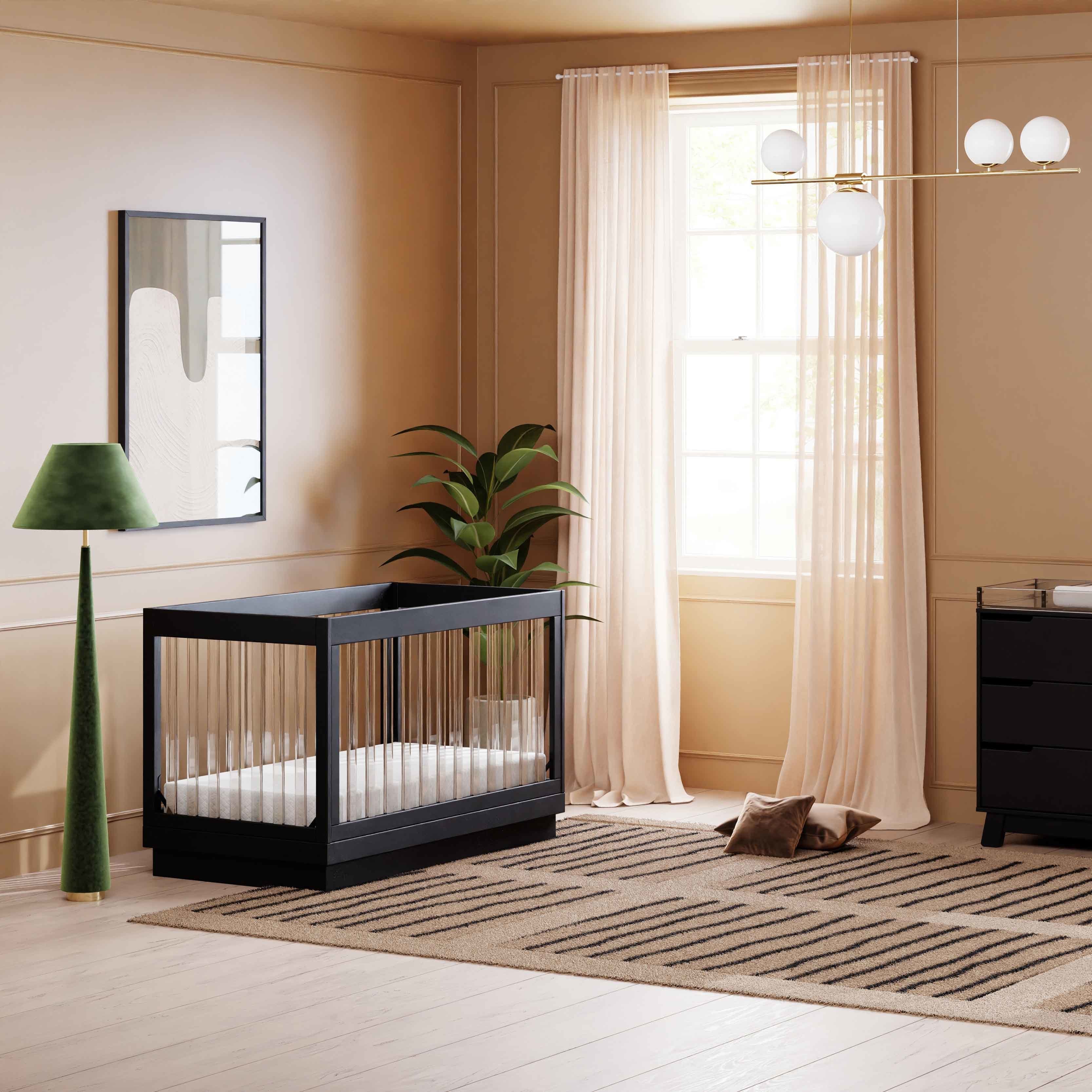 Harlow Acrylic 3-in-1 Convertible Crib with Toddler Bed Conversion Kit - Image 13