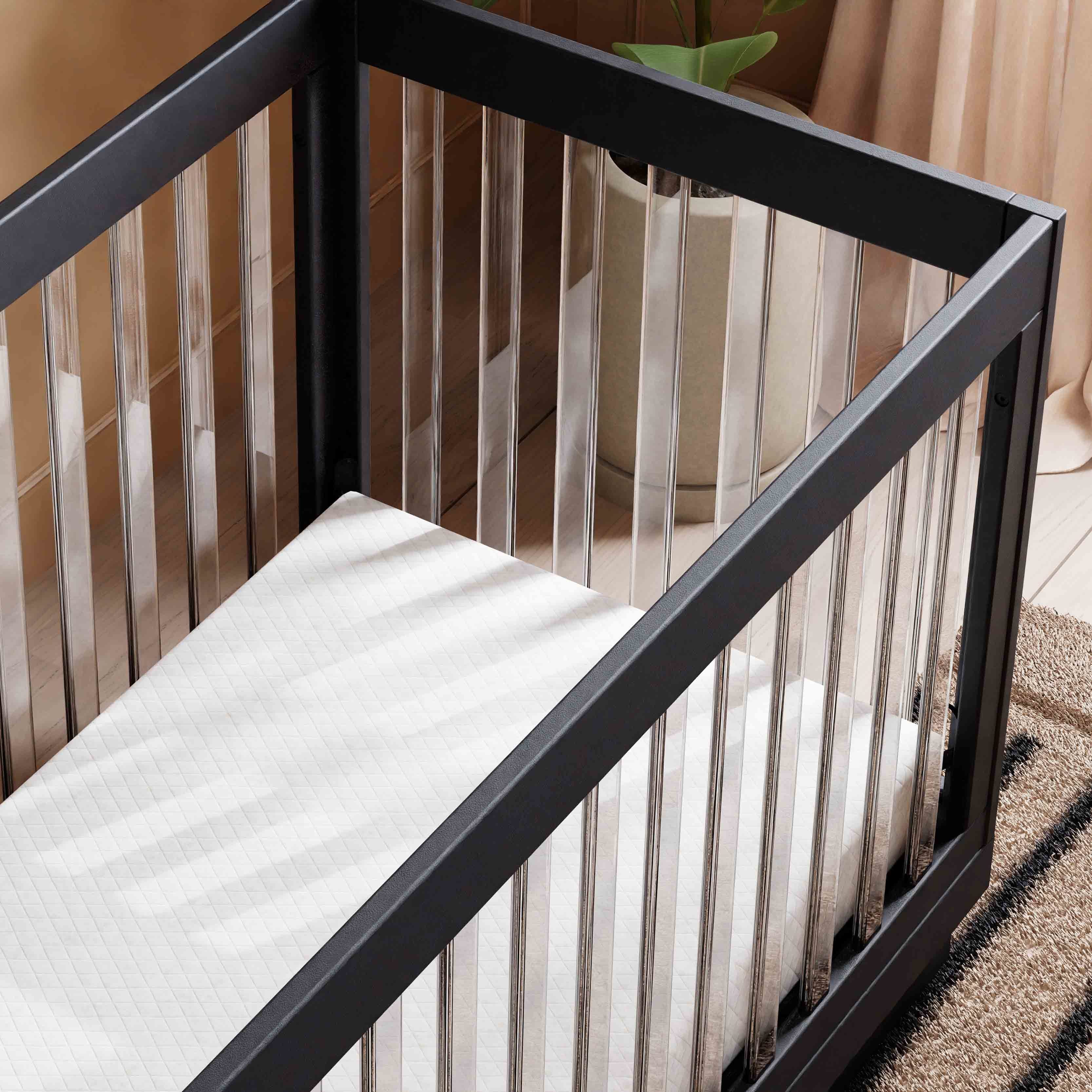 Harlow Acrylic 3-in-1 Convertible Crib with Toddler Bed Conversion Kit - Image 14