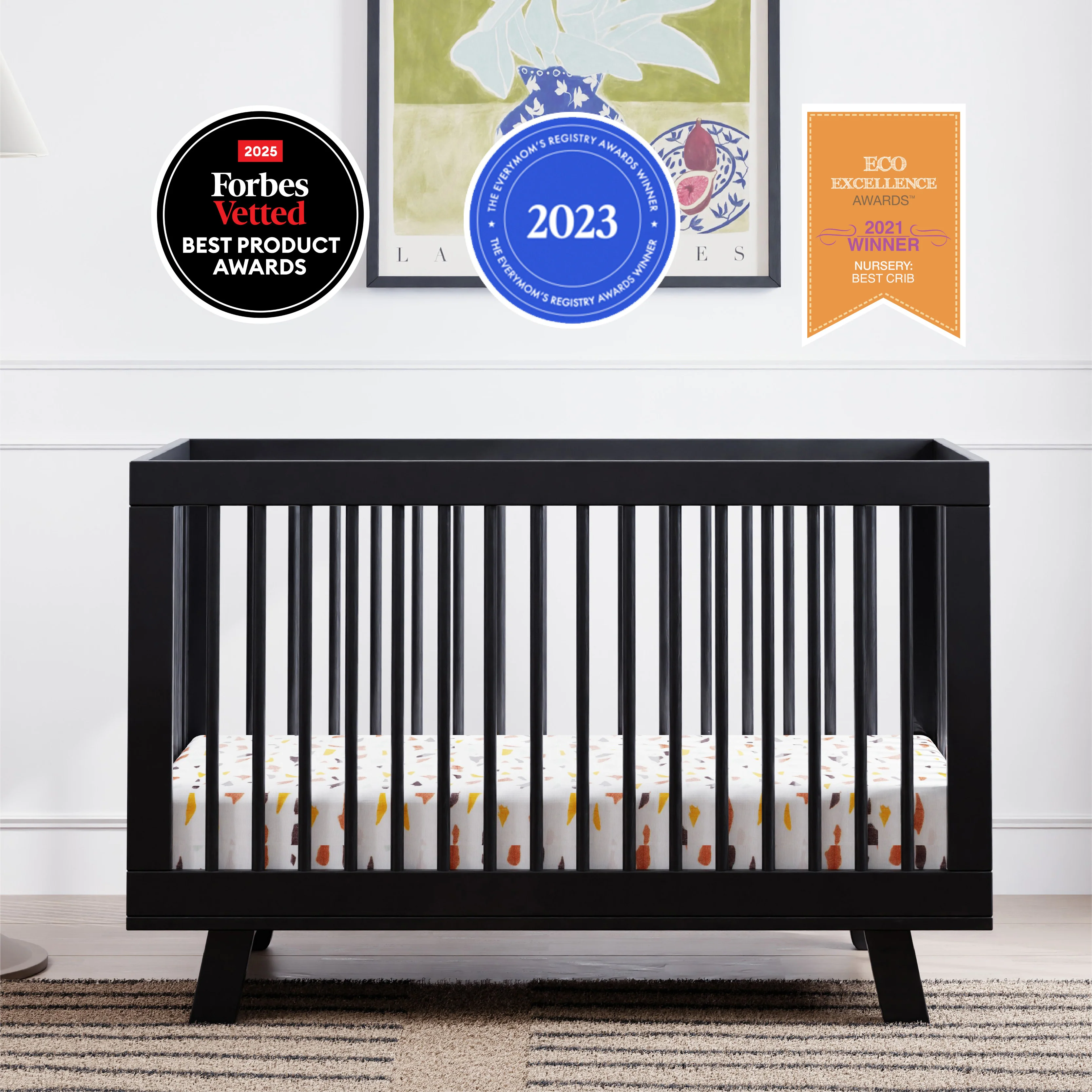 Hudson 3-in-1 Convertible Crib with Toddler Bed Conversion Kit - Image 47