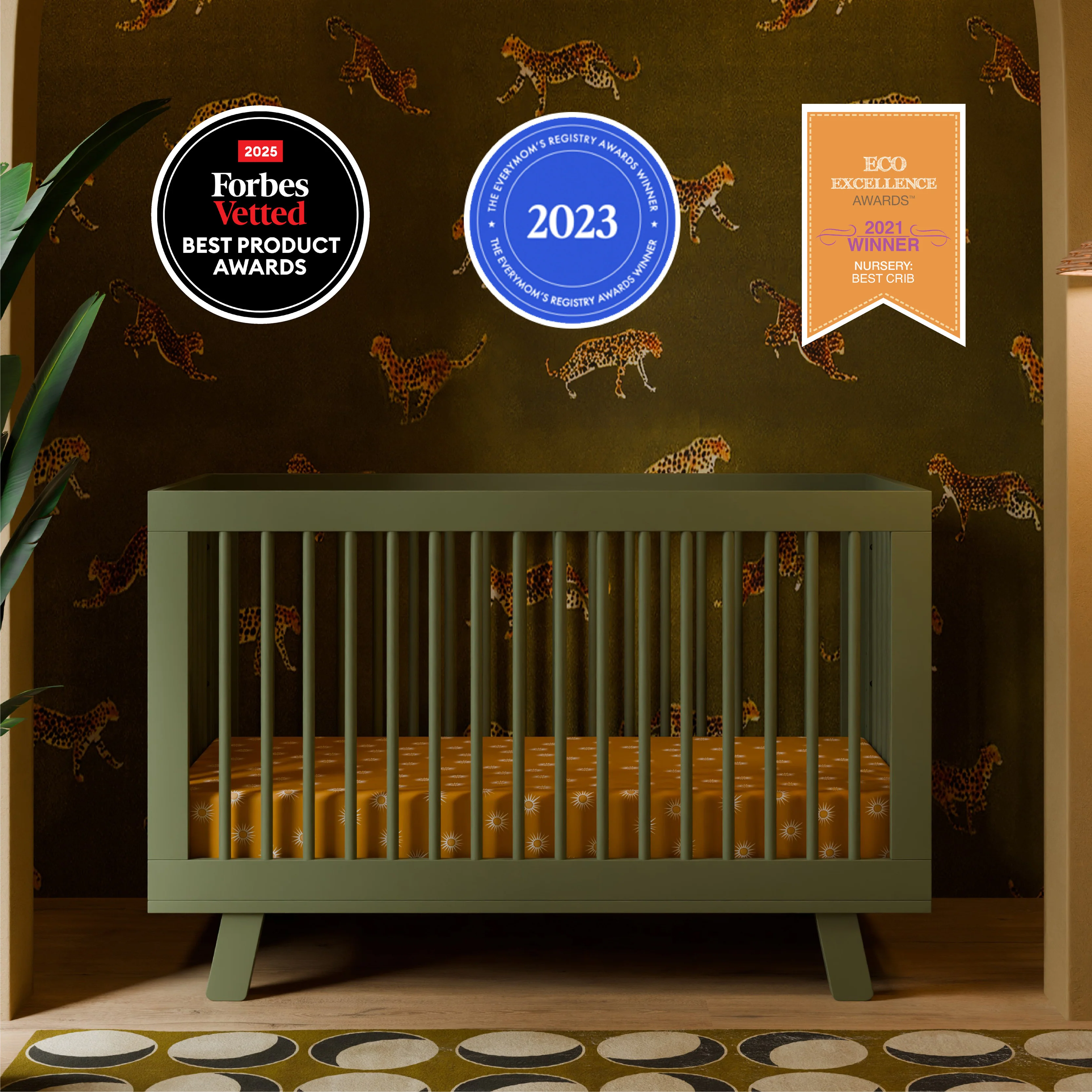 Hudson 3-in-1 Convertible Crib with Toddler Bed Conversion Kit - Image 64