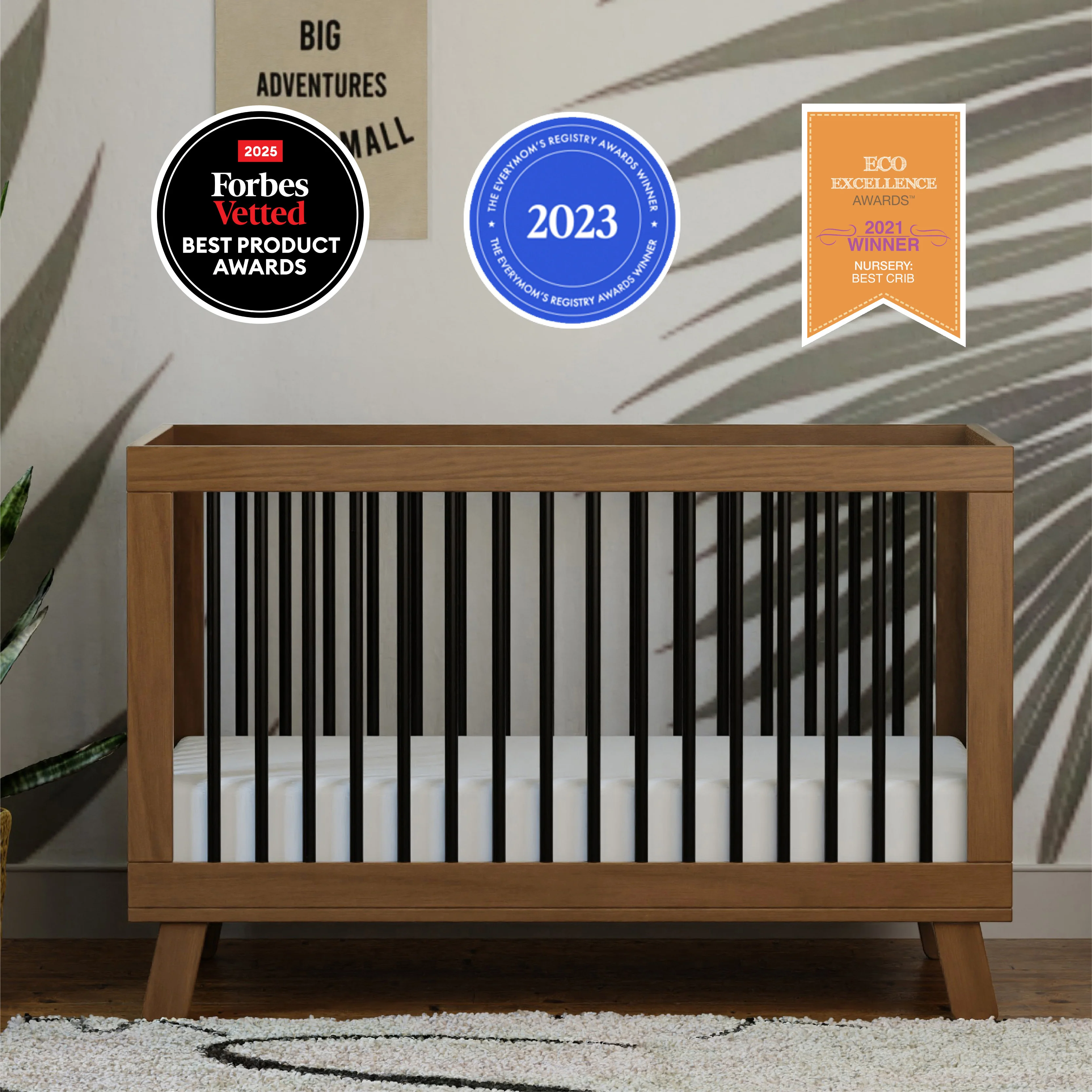 Hudson 3-in-1 Convertible Crib with Toddler Bed Conversion Kit - Image 75
