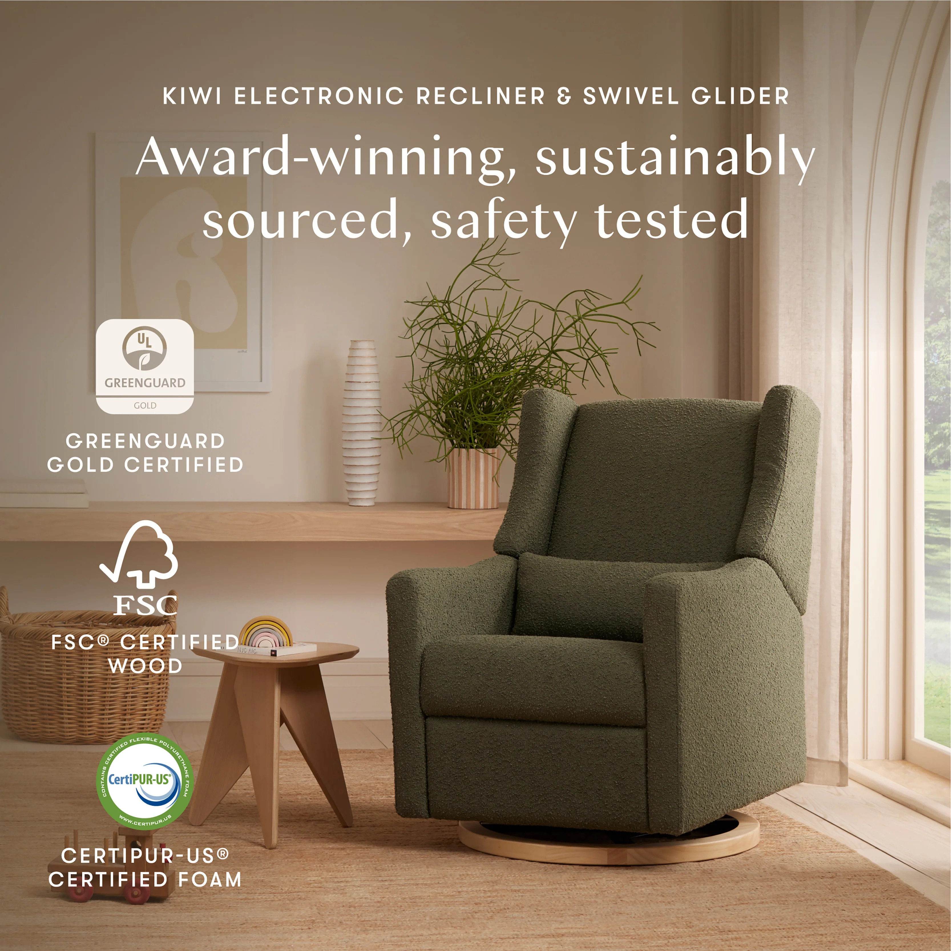 Kiwi Electronic Recliner and Swivel Glider with USB port - Image 100
