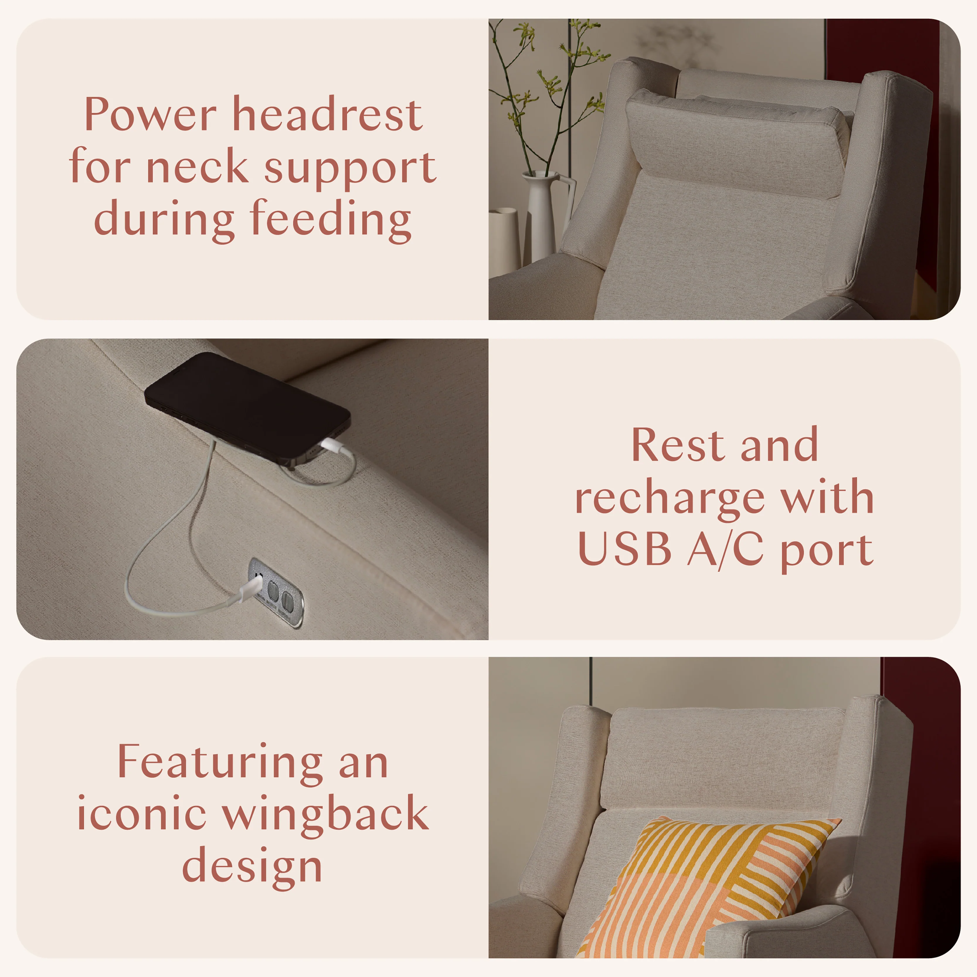 Kiwi Plus Power Recliner and Swivel Glider with Power Adjustable Headrest and USB Port - Image 68