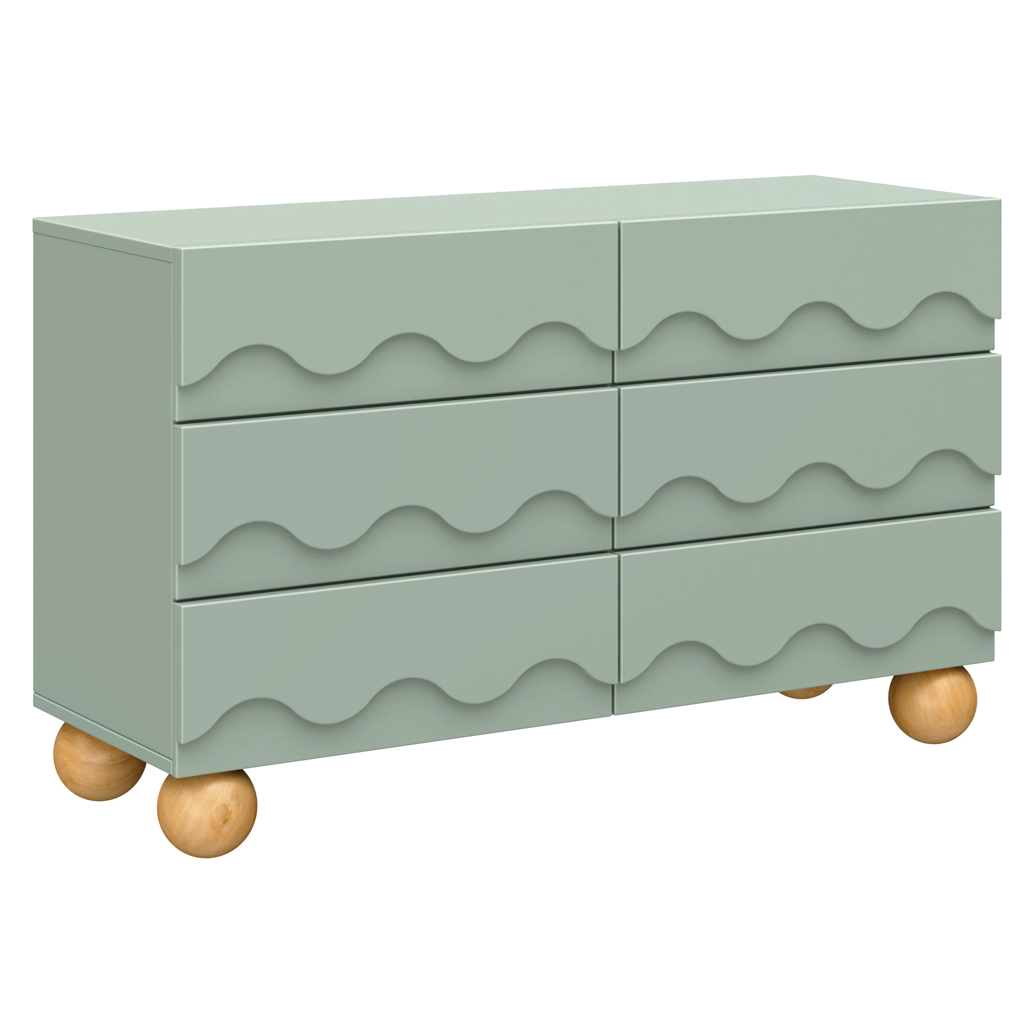Lido Wave 6-Drawer Assembled Dresser - Image 4