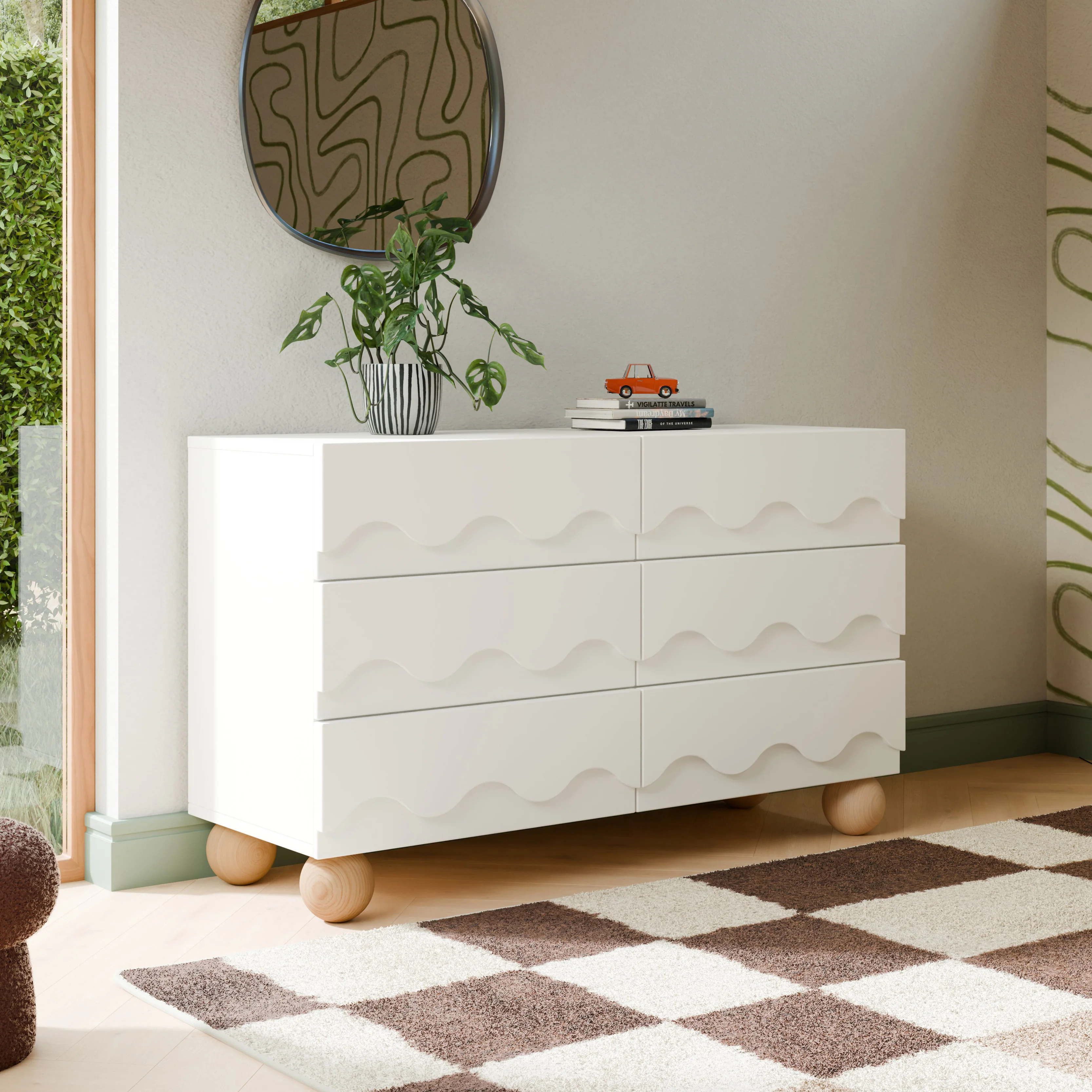 Lido Wave 6-Drawer Assembled Dresser - Image 9