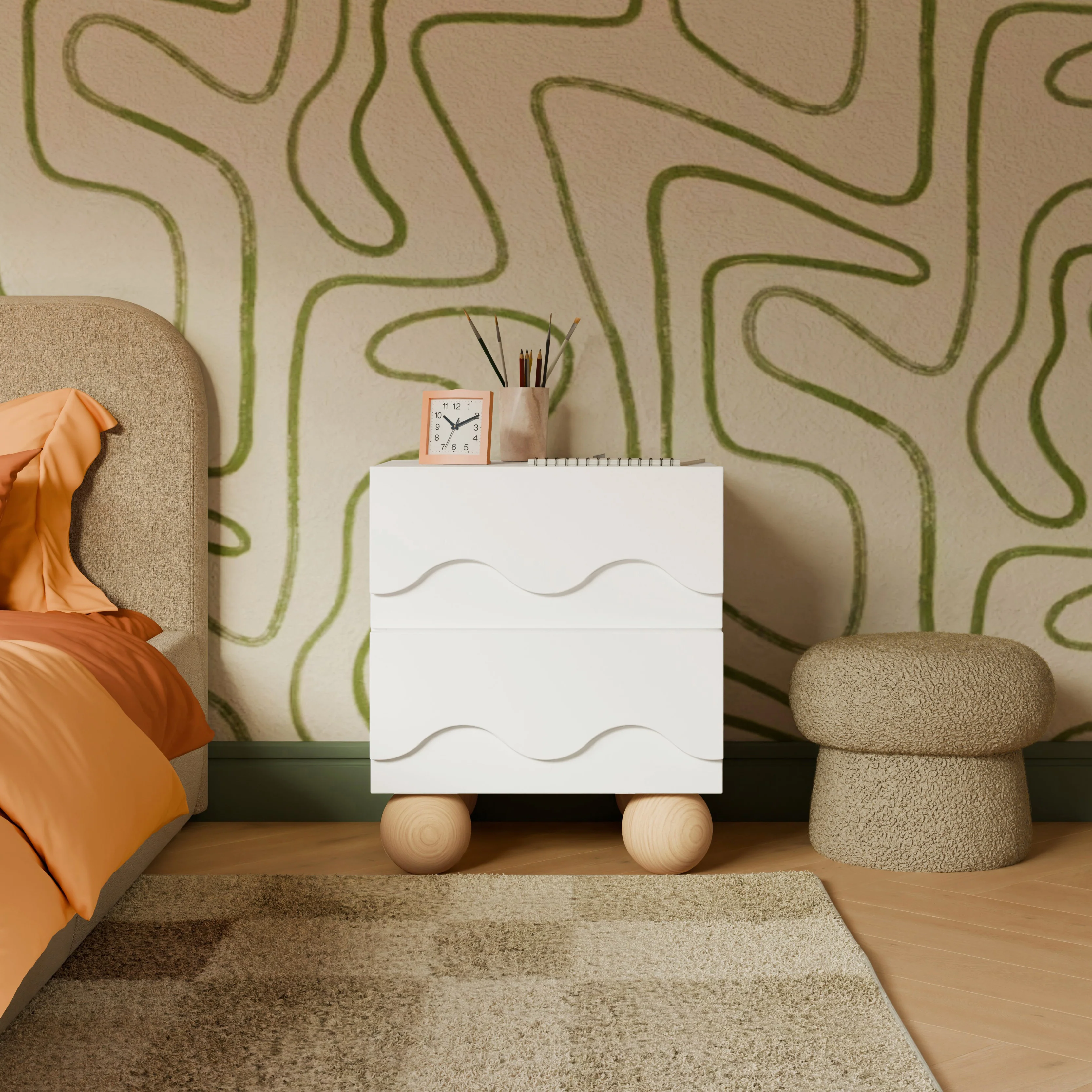 Lido Wave Assembled Nightstand - Image 11