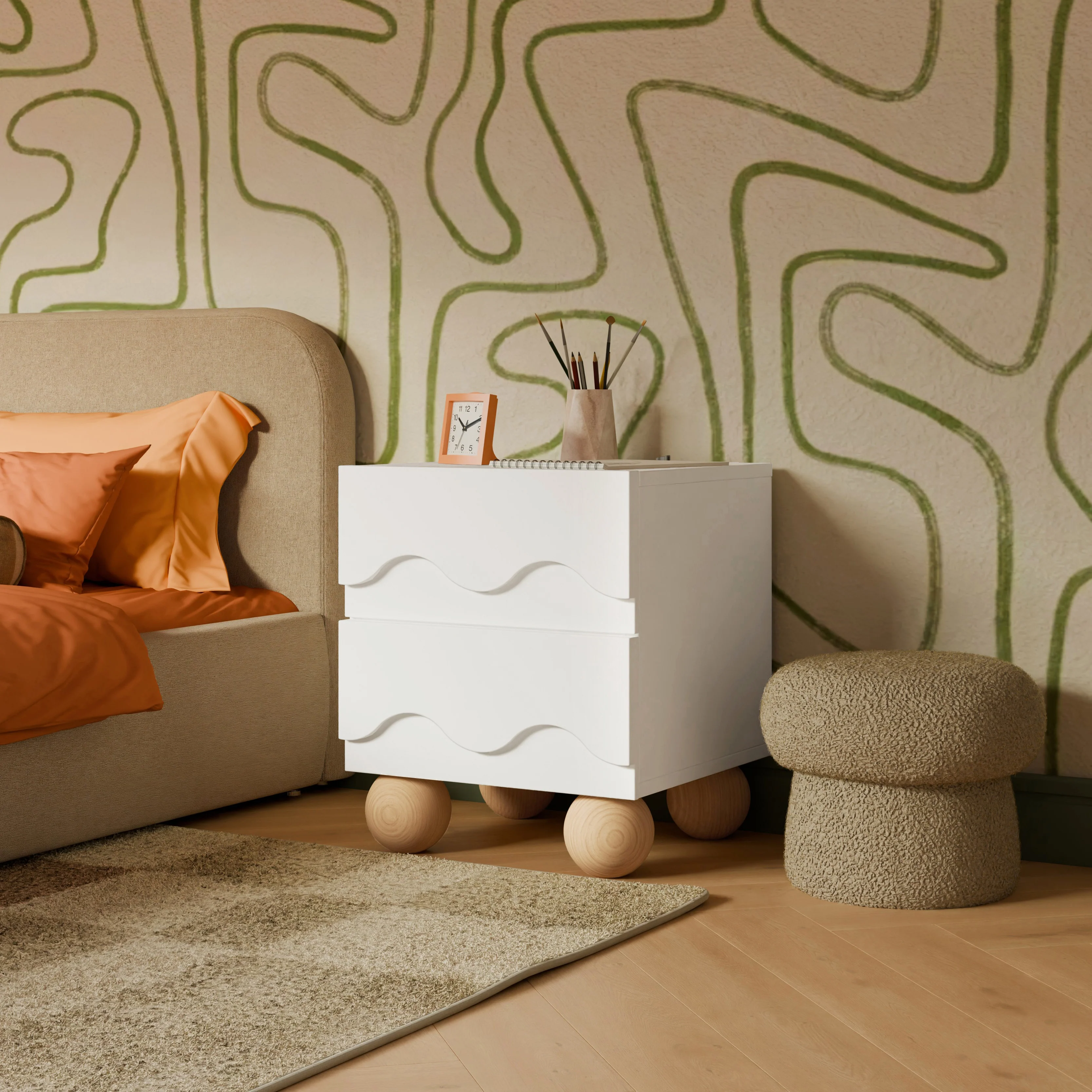 Lido Wave Assembled Nightstand - Image 12