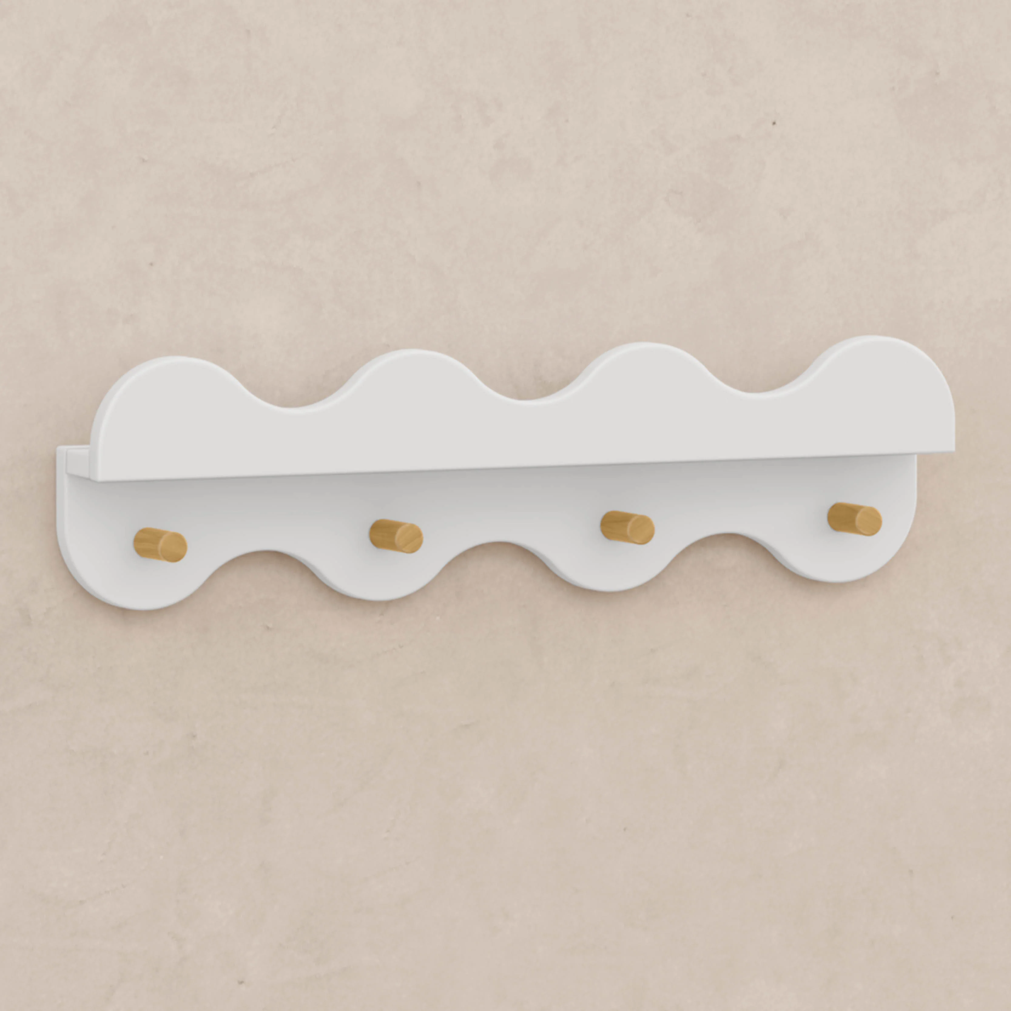 Lido Wave Bookshelf with Hooks - Image 11