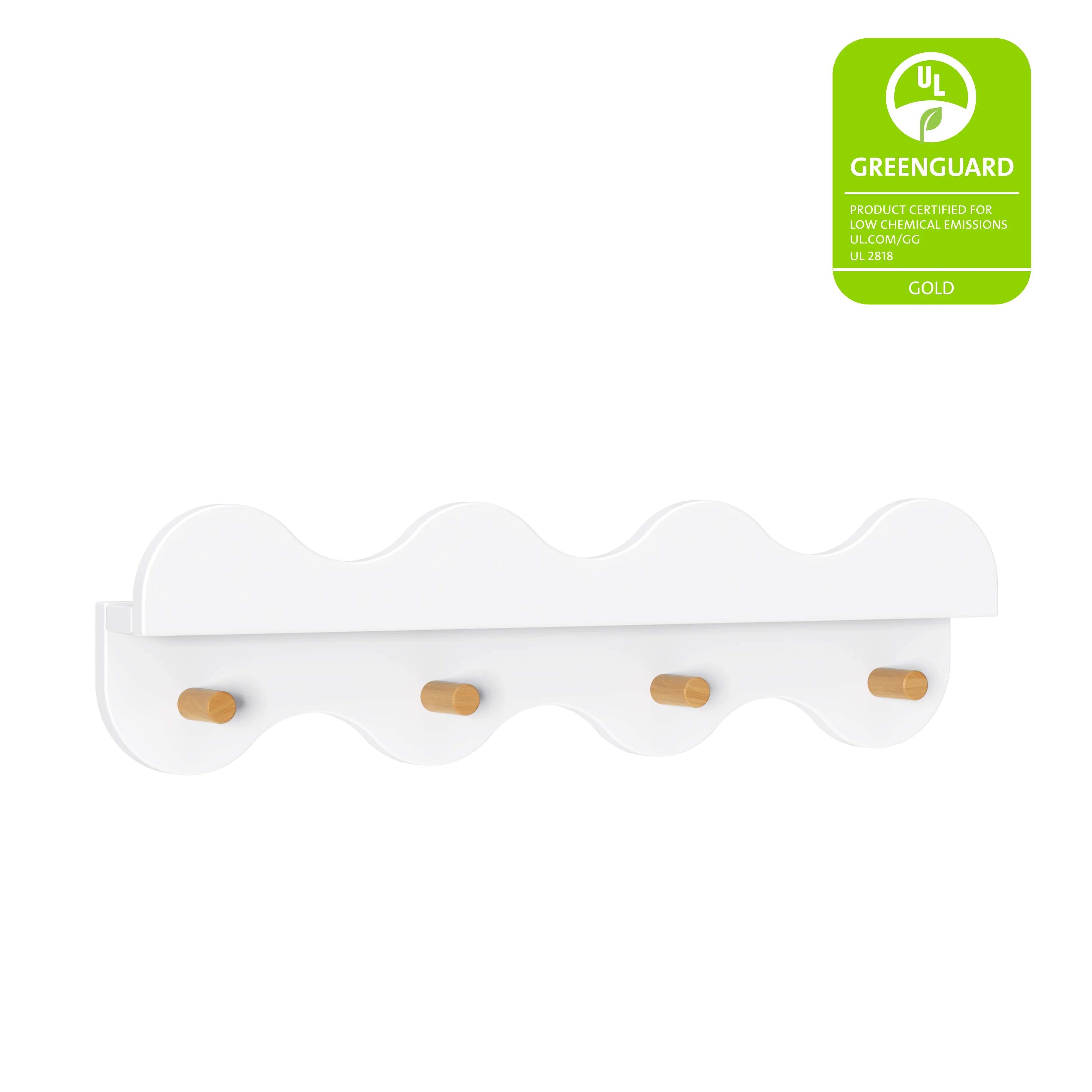Lido Wave Bookshelf with Hooks - Image 12