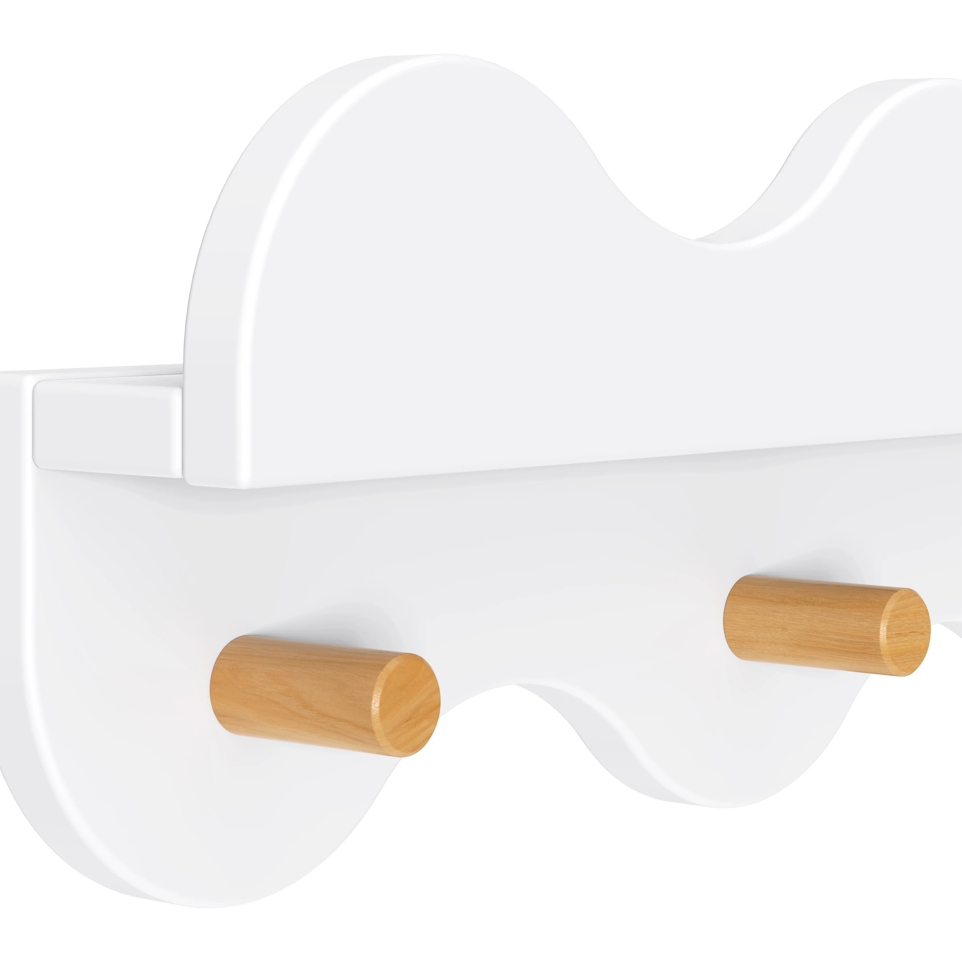 Lido Wave Bookshelf with Hooks - Image 14