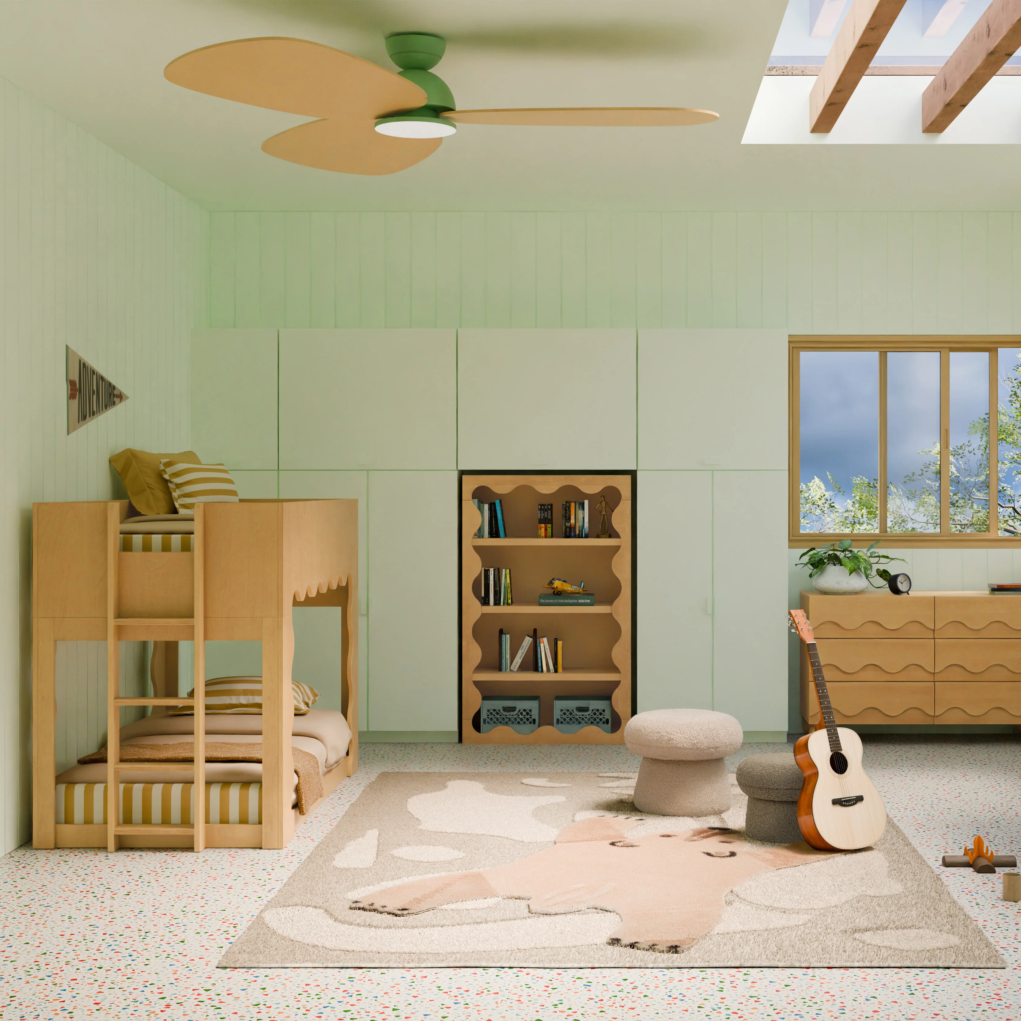 Lido Wave Convertible Low Loft Twin Bed - Image 24