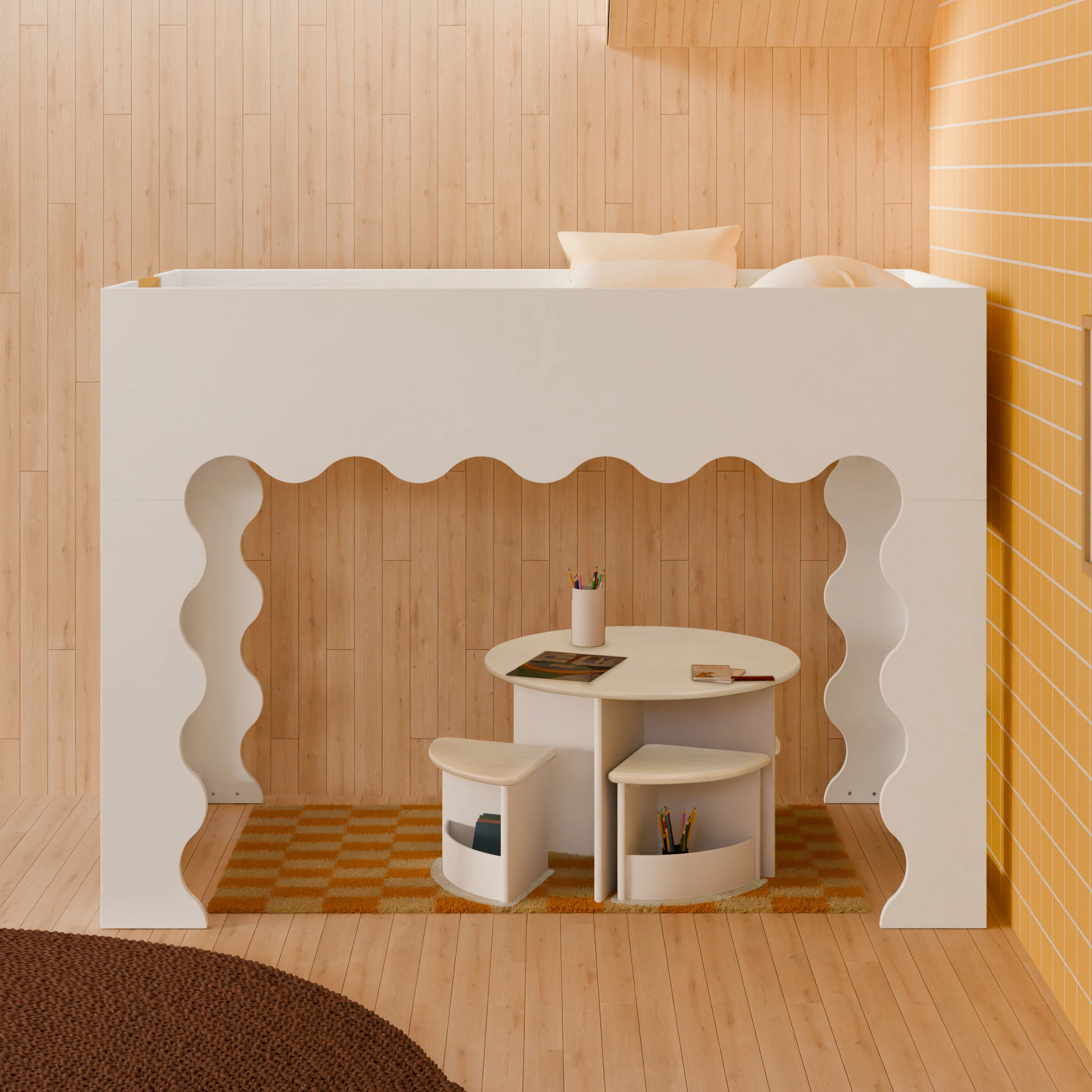Lido Wave Convertible Low Loft Twin Bed - Image 25
