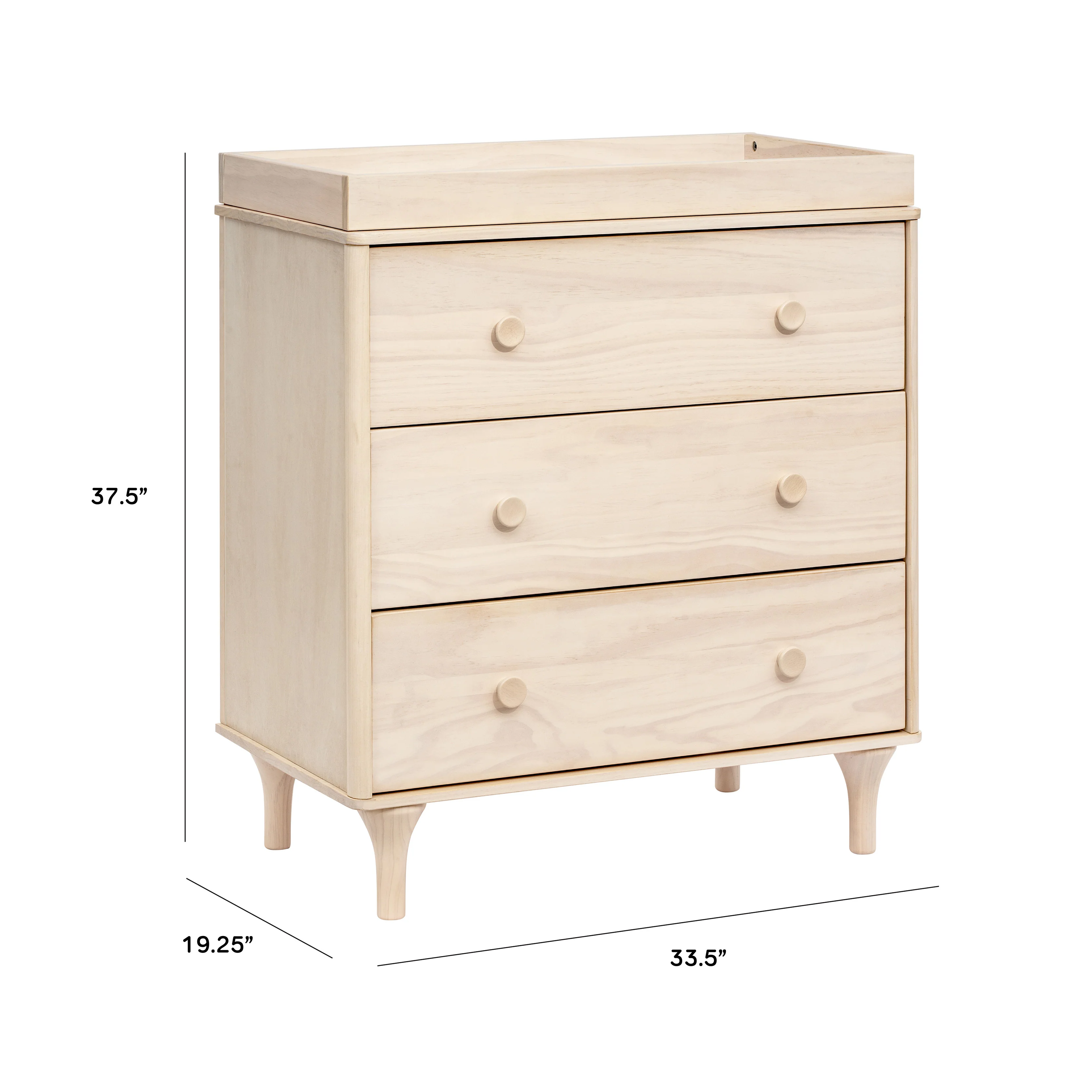 Lolly 3-Drawer Changer Dresser with Removable Changing Tray - Image 39