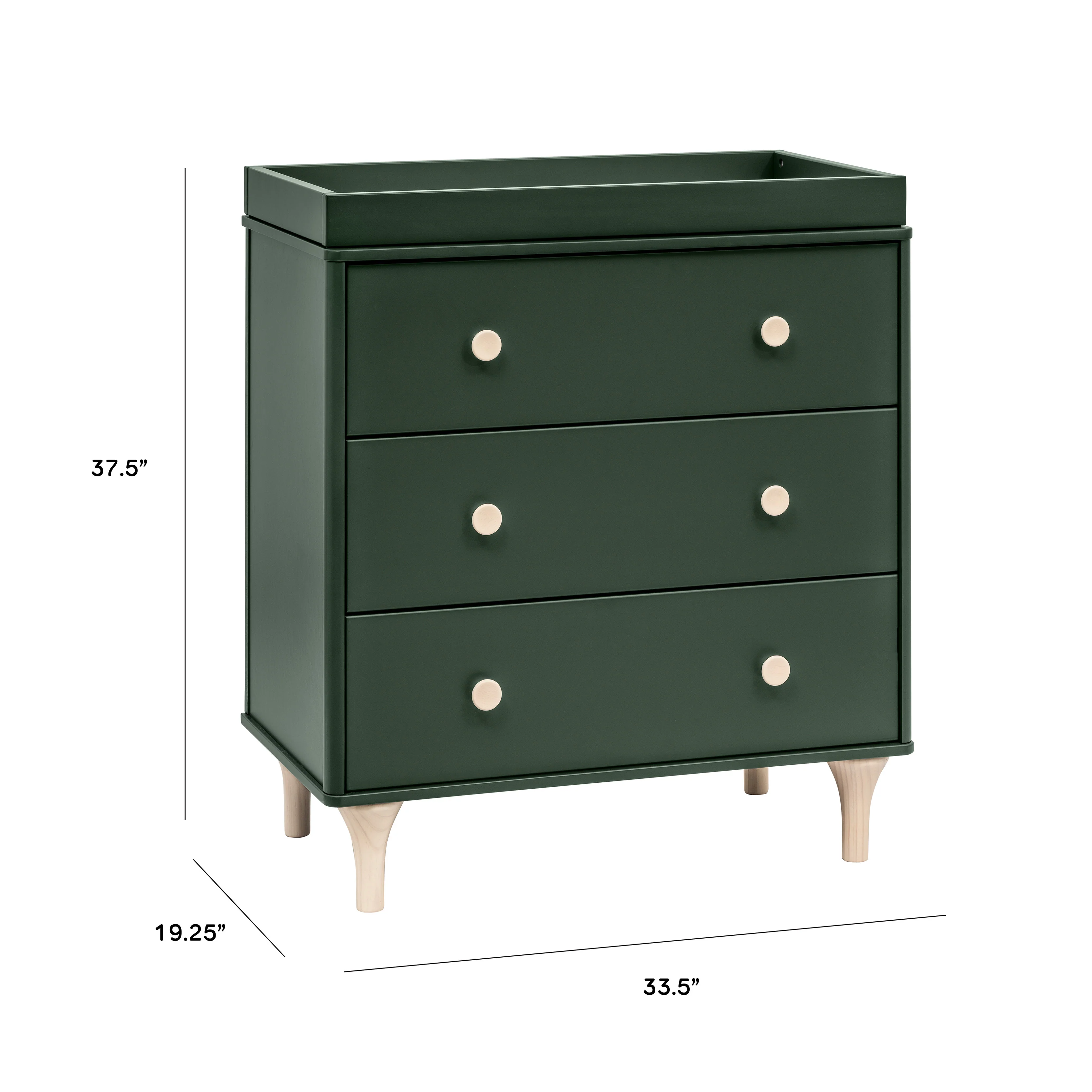 Lolly 3-Drawer Changer Dresser with Removable Changing Tray - Image 50