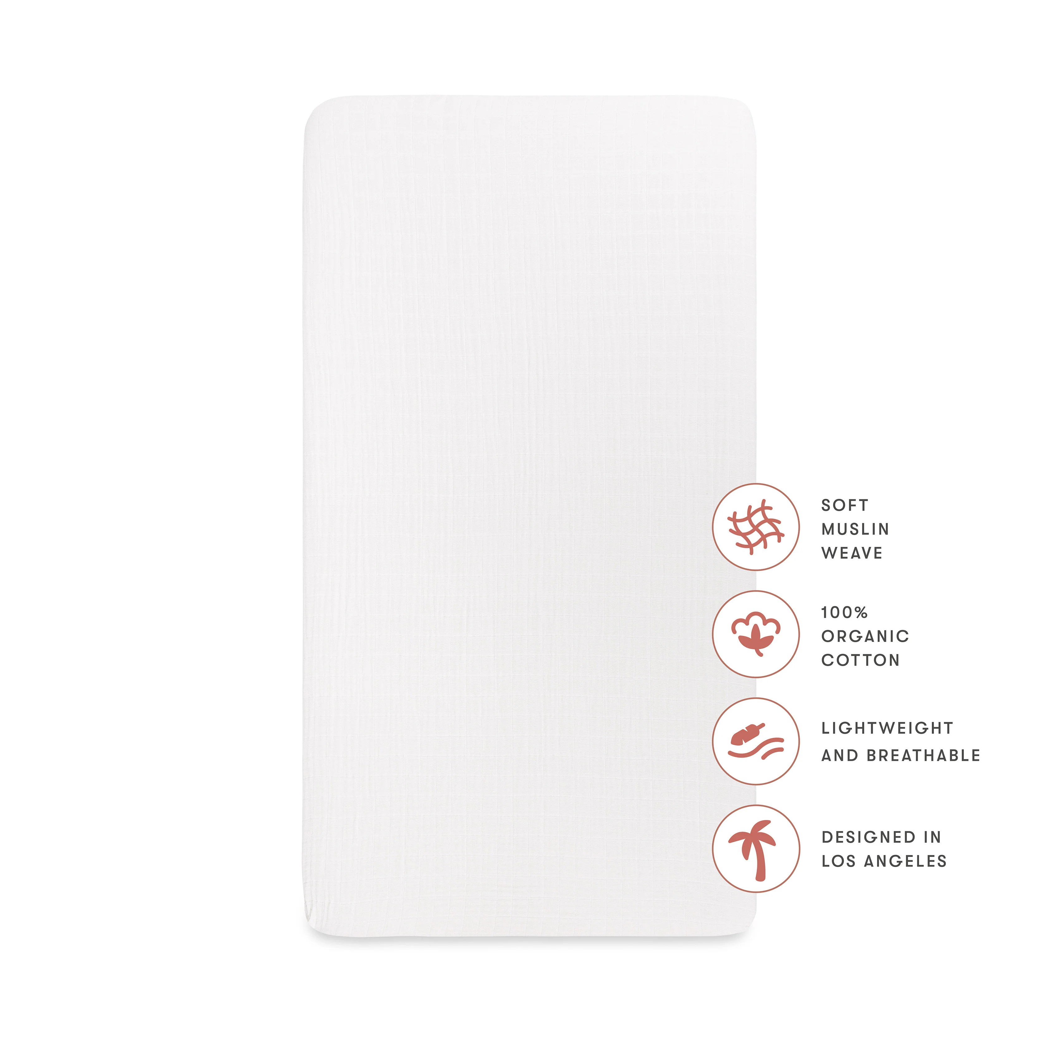 Mini Crib Sheet in GOTS Certified Organic Muslin Cotton - Image 108