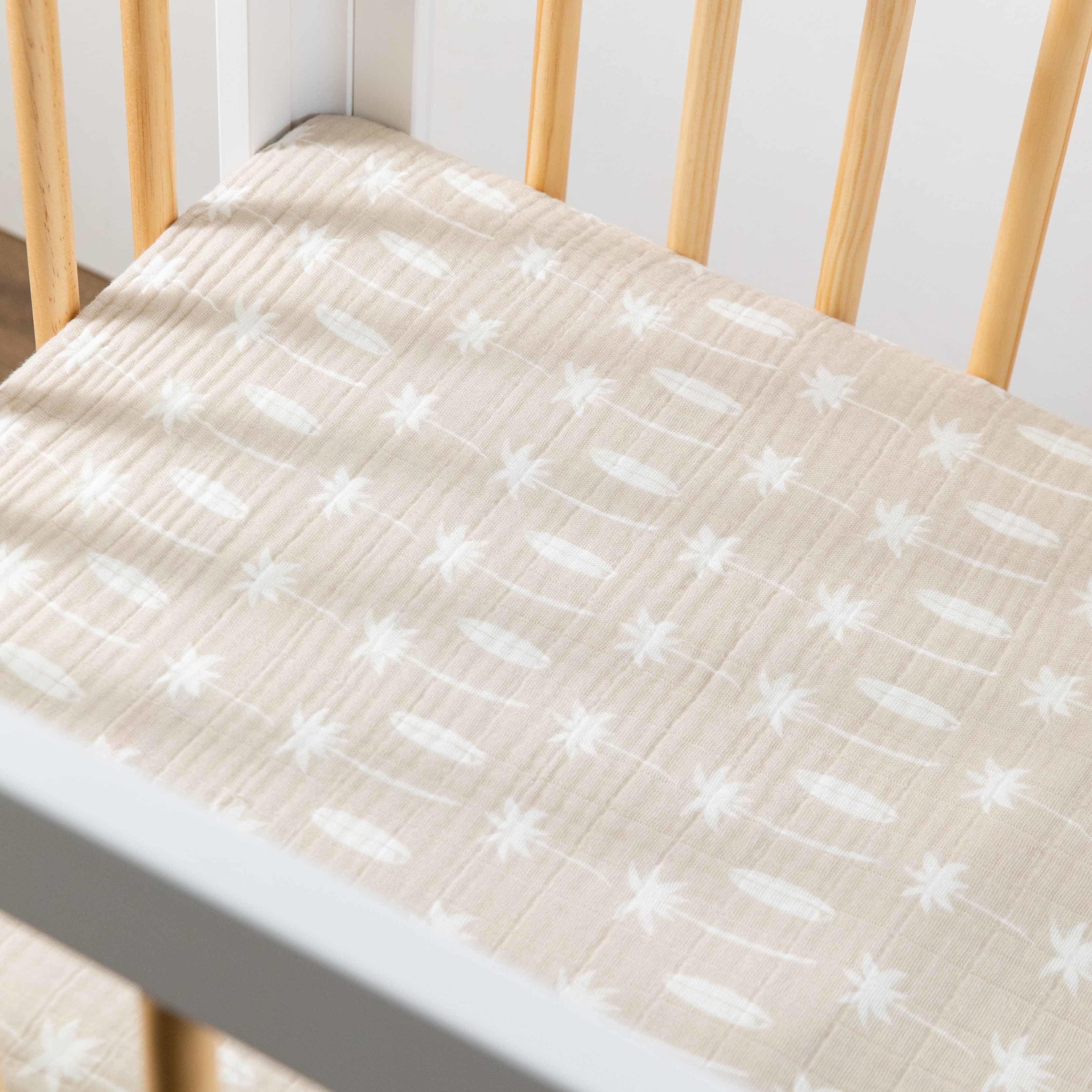 Mini Crib Sheet in GOTS Certified Organic Muslin Cotton - Image 117