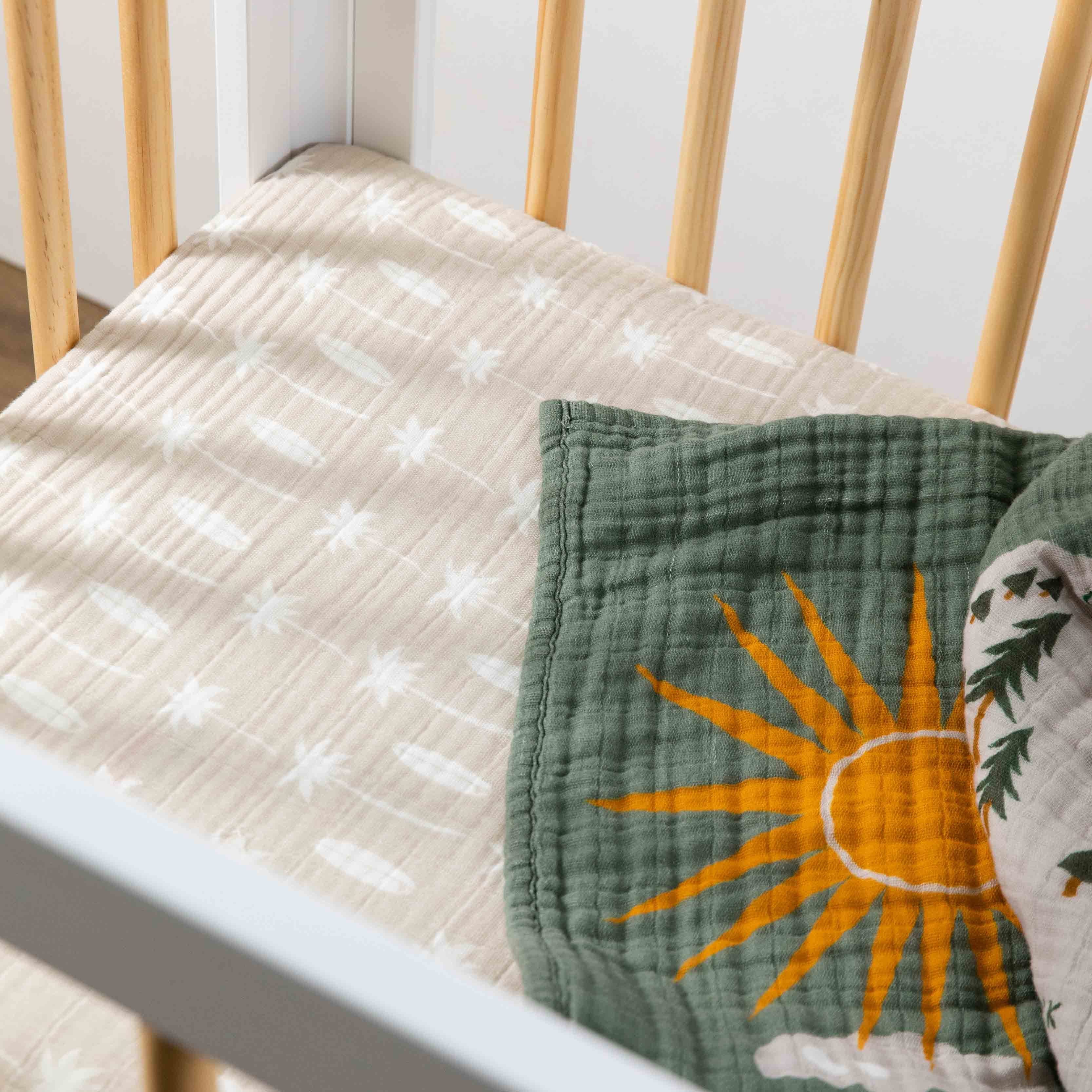 Mini Crib Sheet in GOTS Certified Organic Muslin Cotton - Image 118