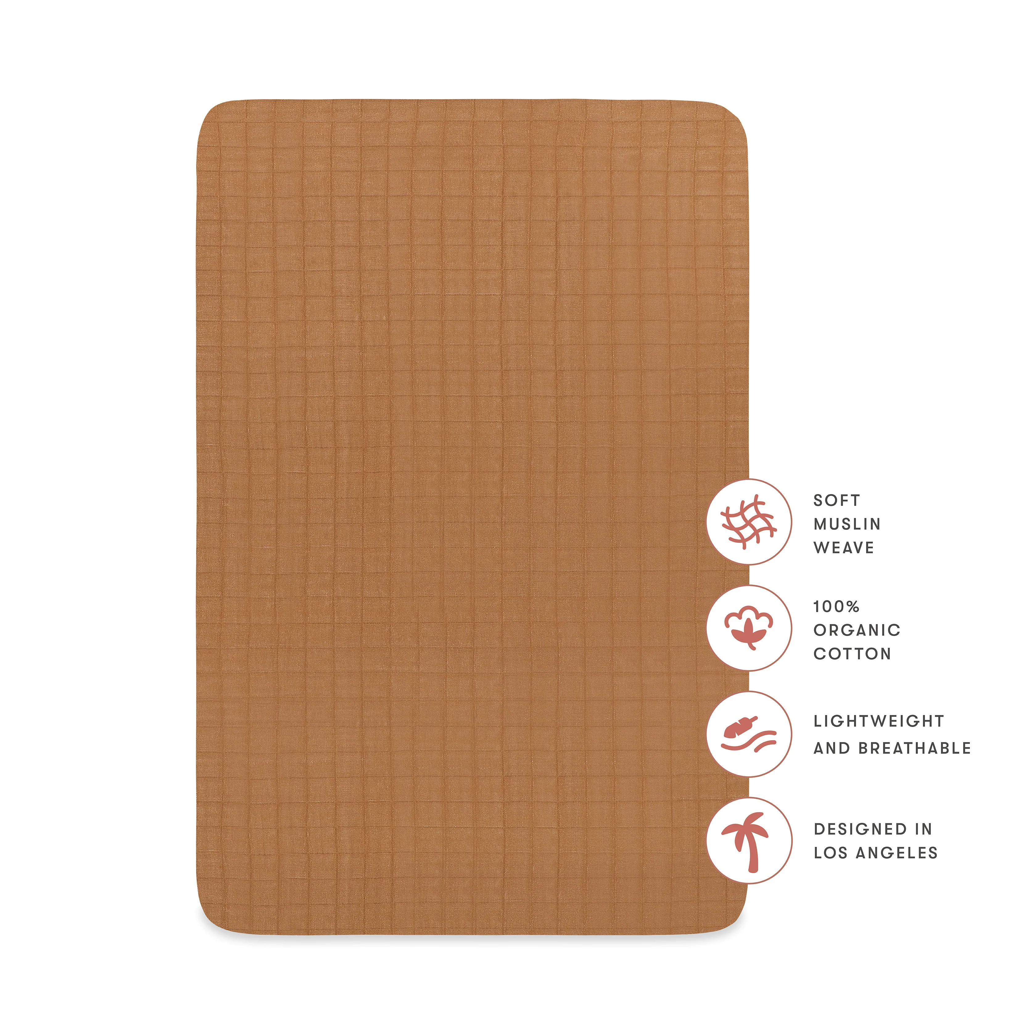 Mini Crib Sheet in GOTS Certified Organic Muslin Cotton - Image 27
