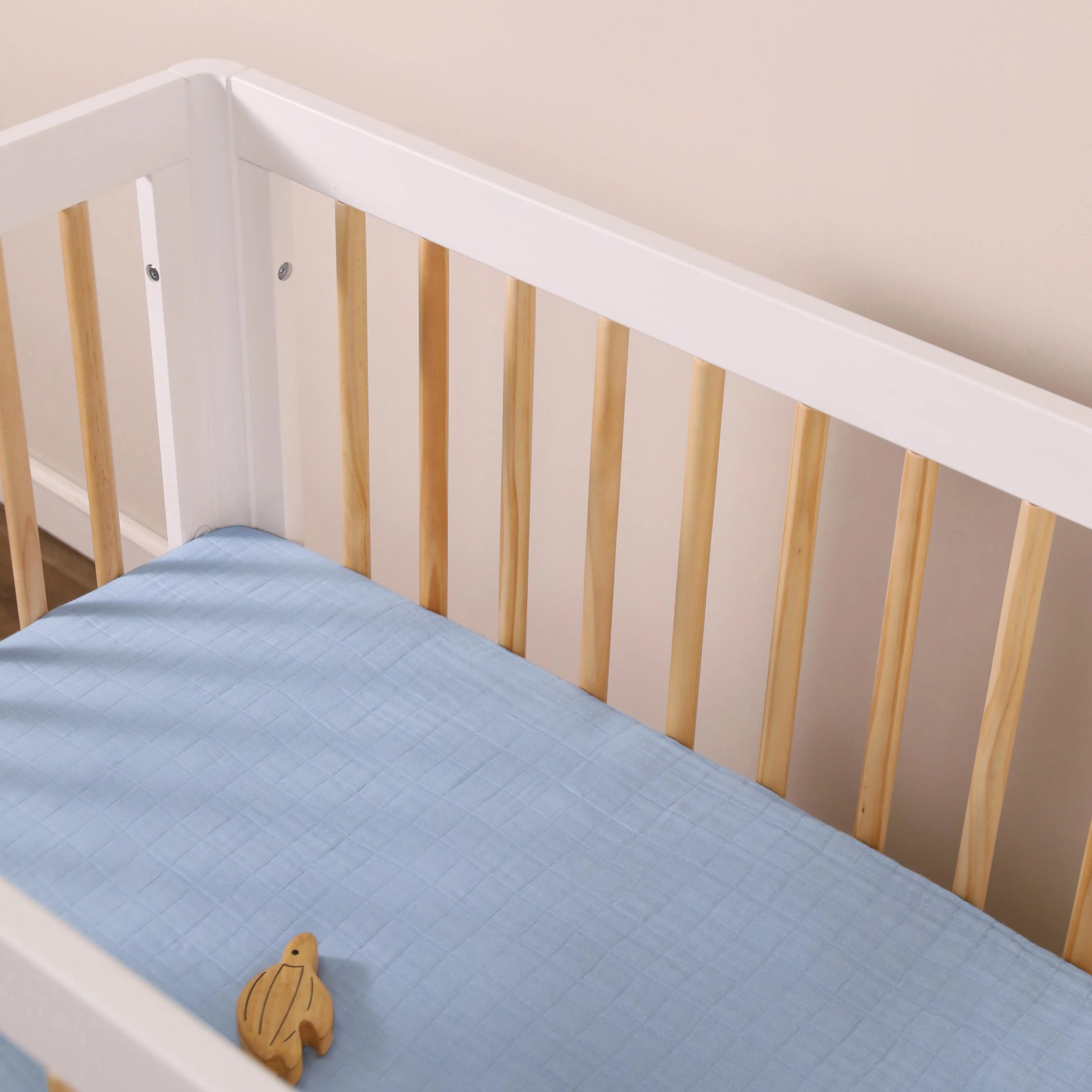 Mini Crib Sheet in GOTS Certified Organic Muslin Cotton - Image 30