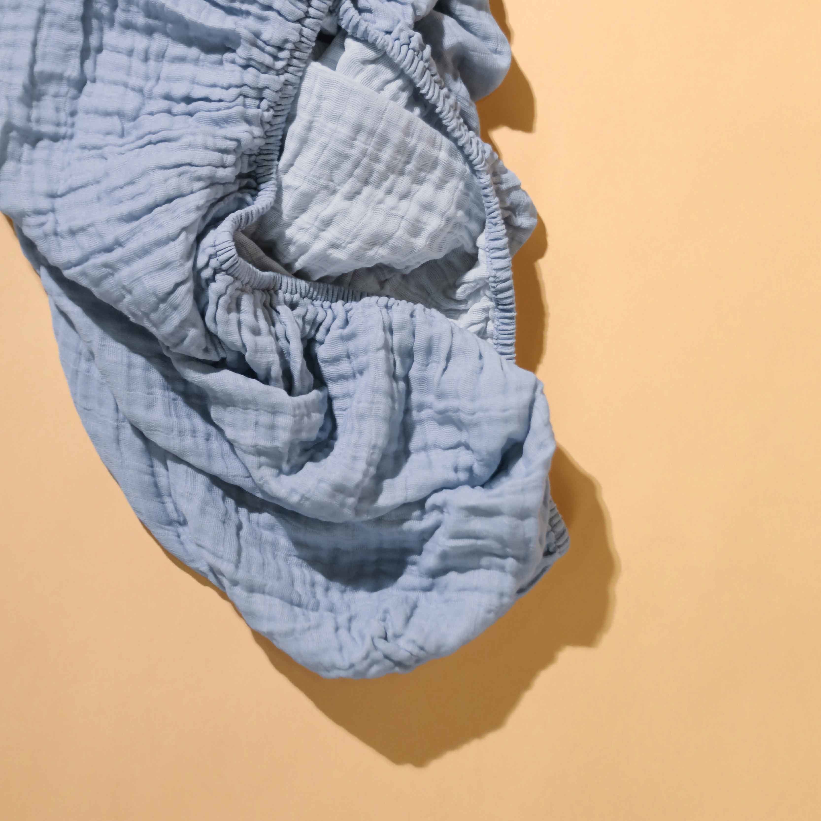 Mini Crib Sheet in GOTS Certified Organic Muslin Cotton - Image 35