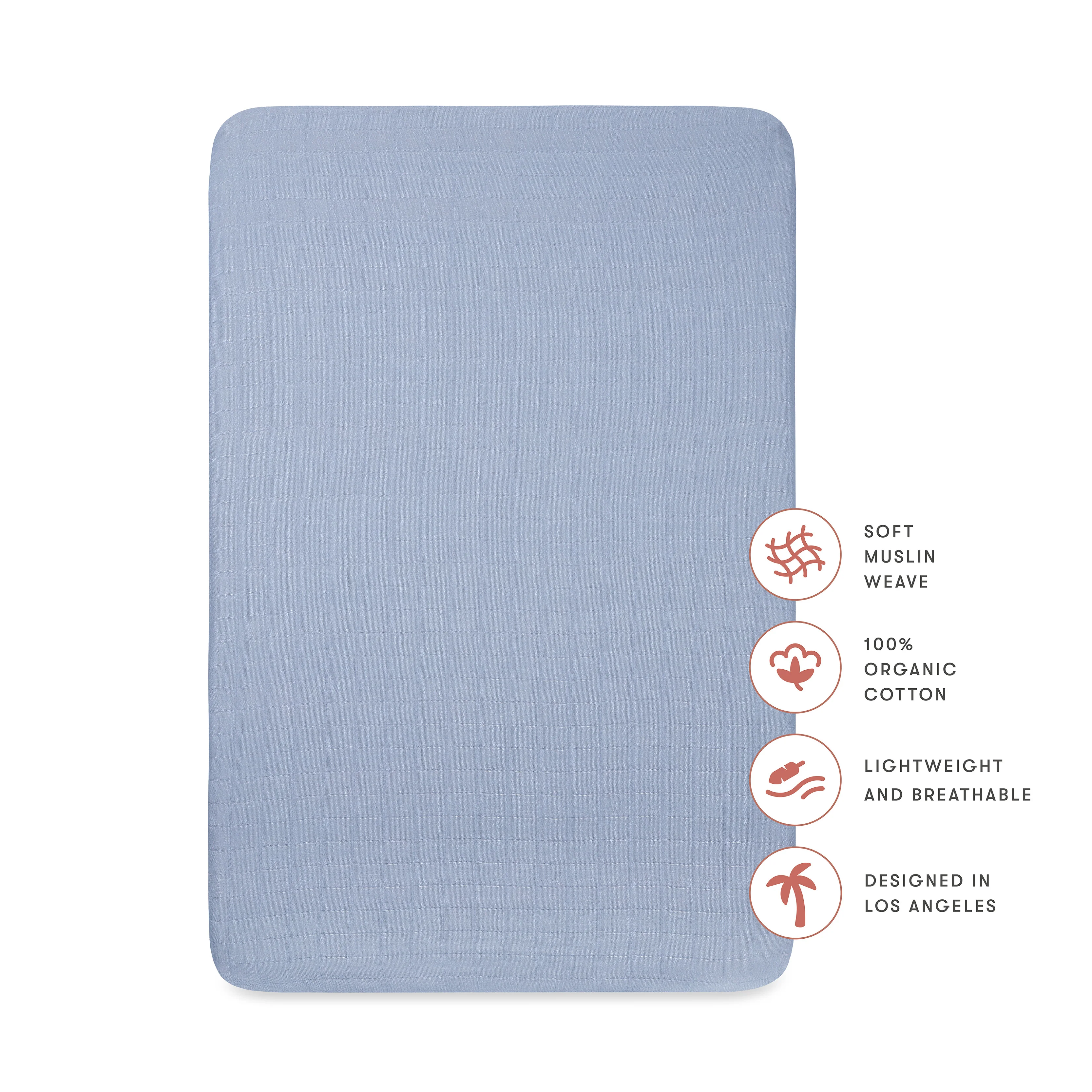 Mini Crib Sheet in GOTS Certified Organic Muslin Cotton - Image 39
