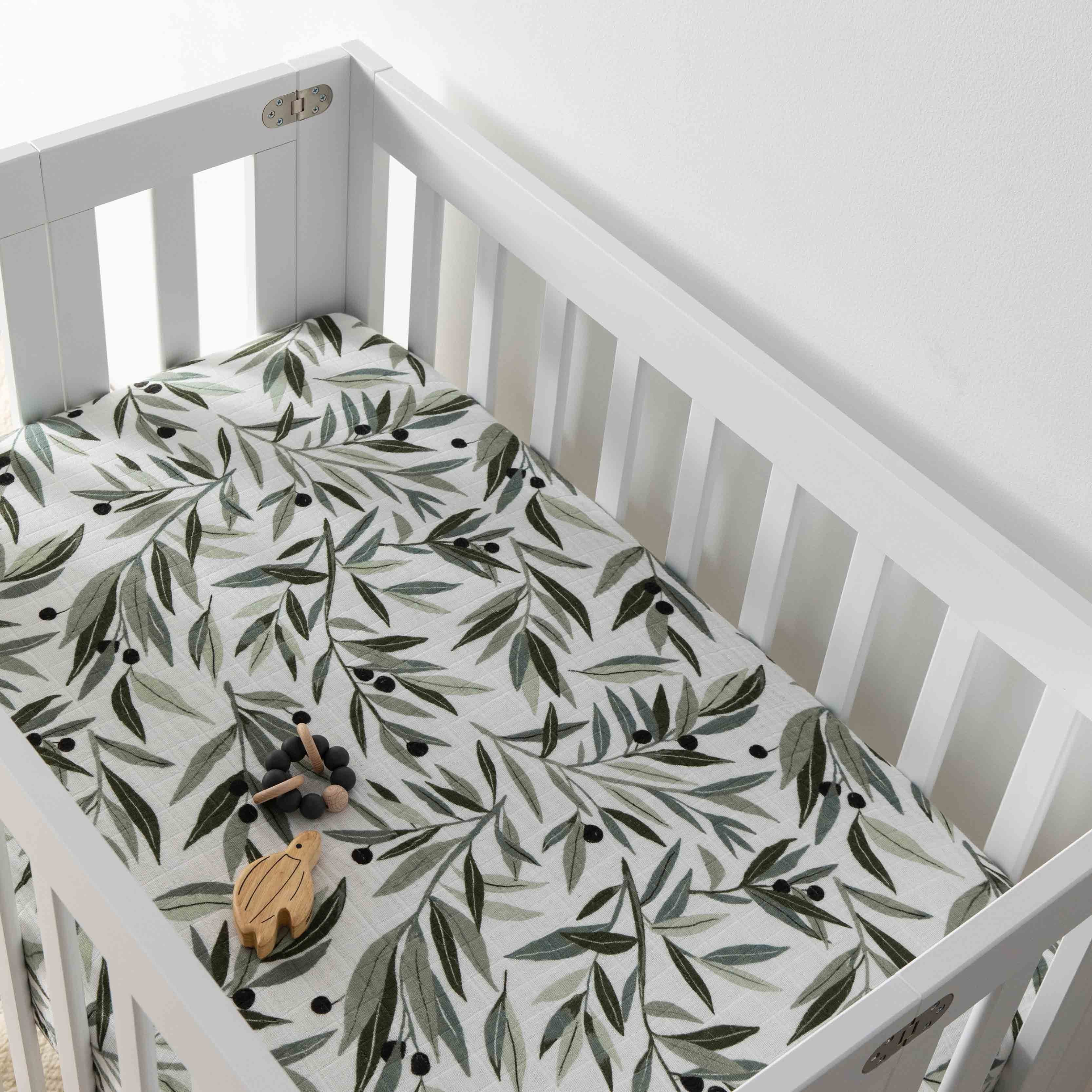 Mini Crib Sheet in GOTS Certified Organic Muslin Cotton - Image 42