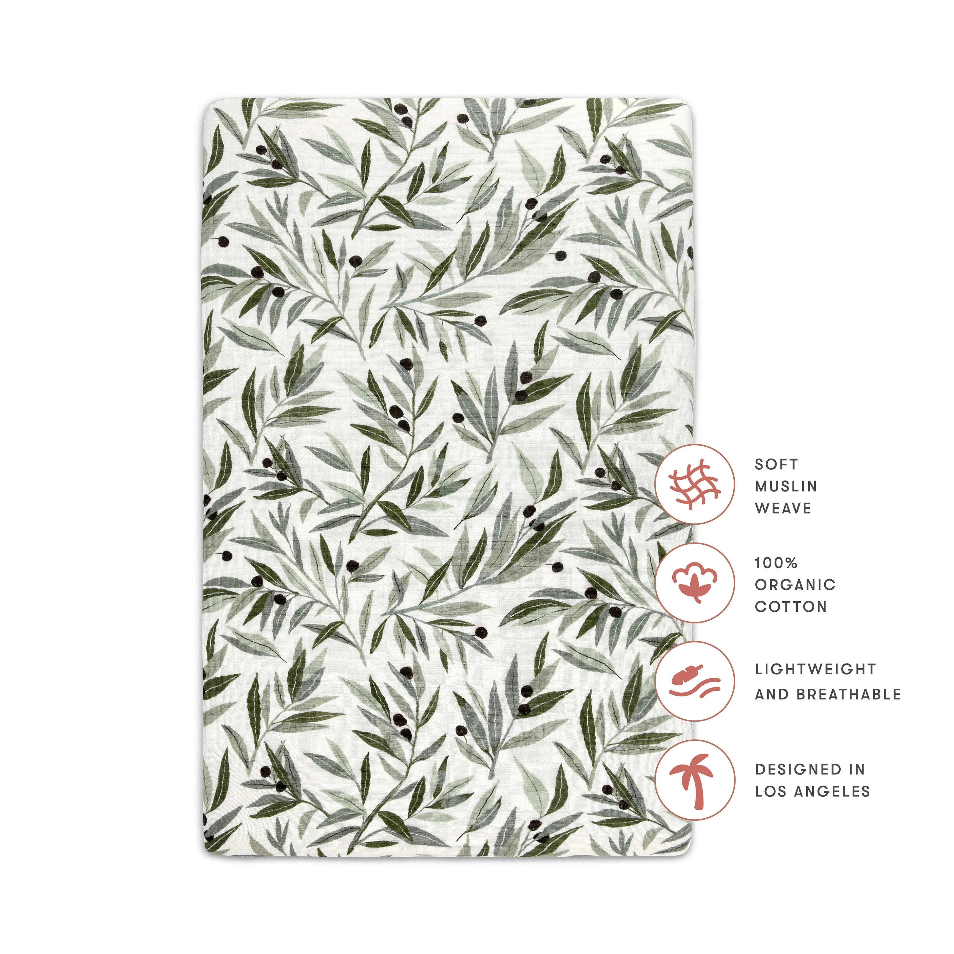 Mini Crib Sheet in GOTS Certified Organic Muslin Cotton - Image 46