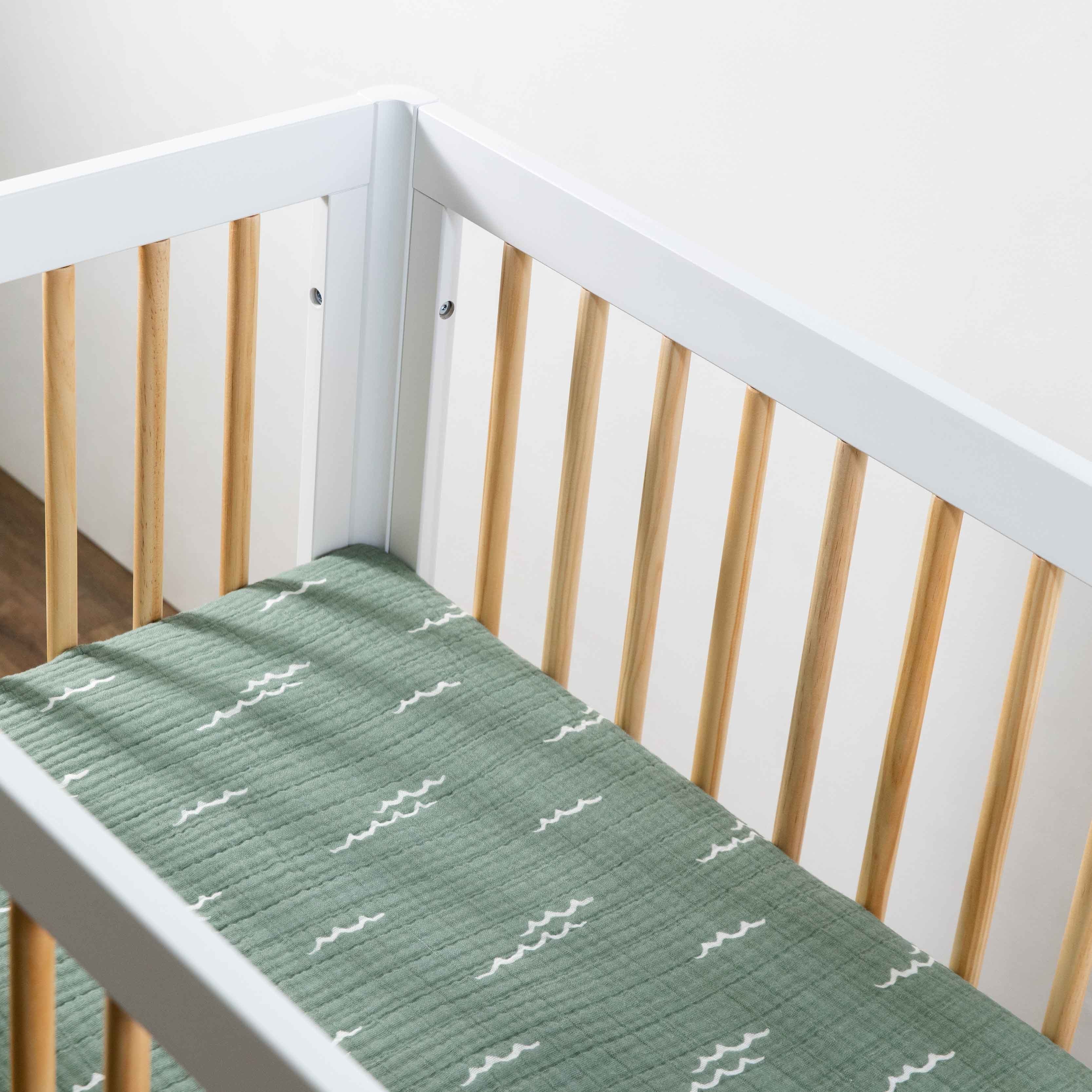 Mini Crib Sheet in GOTS Certified Organic Muslin Cotton - Image 49