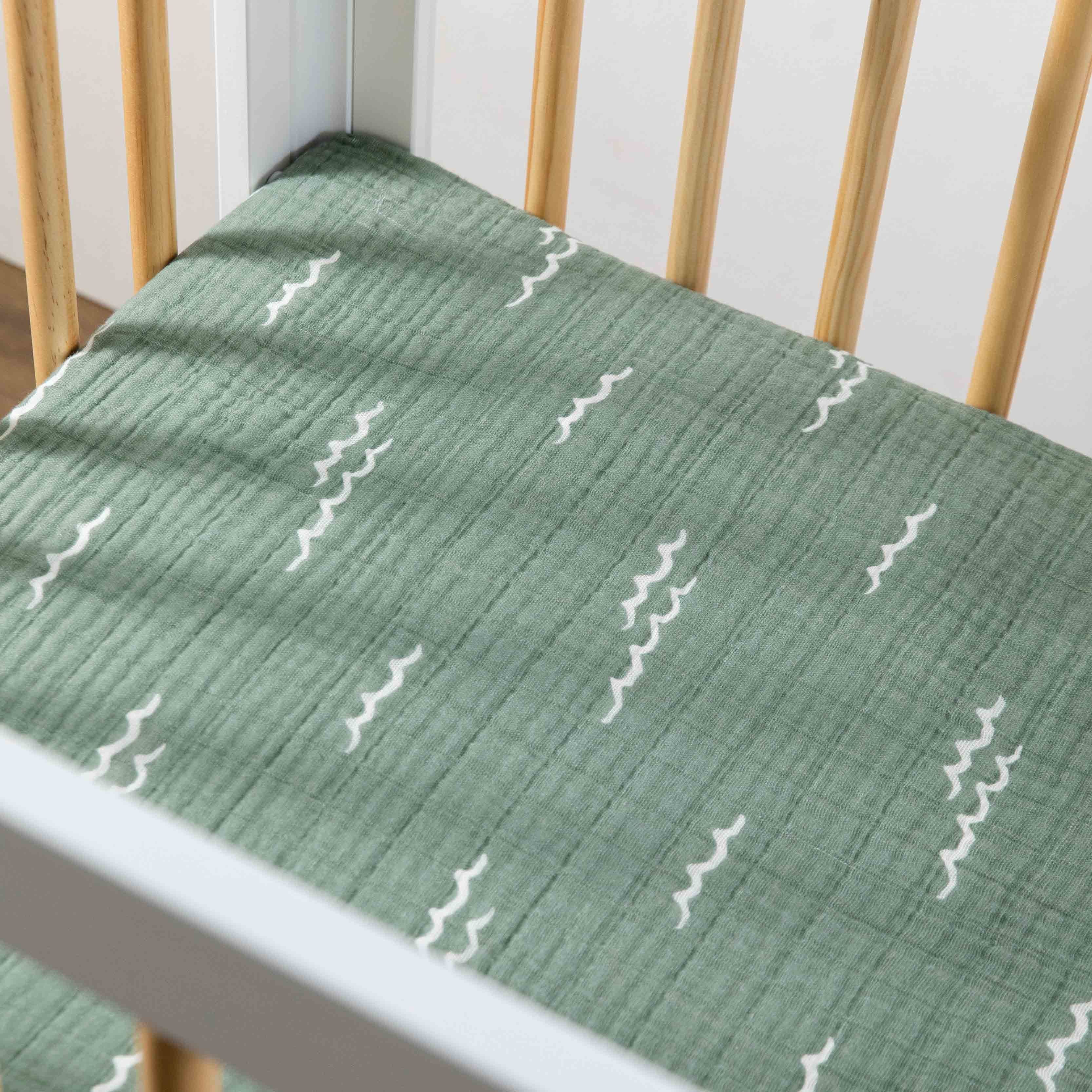 Mini Crib Sheet in GOTS Certified Organic Muslin Cotton - Image 50