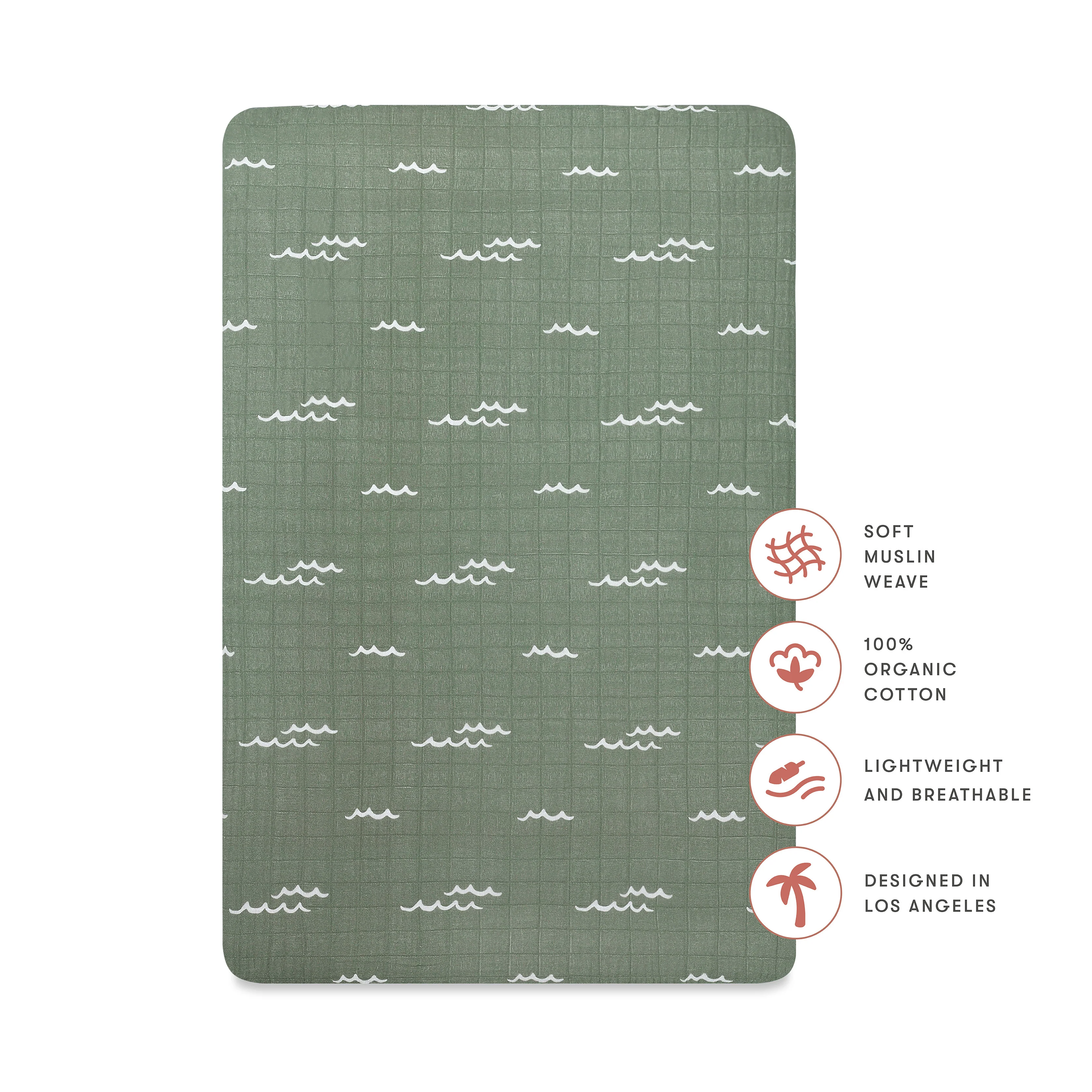 Mini Crib Sheet in GOTS Certified Organic Muslin Cotton - Image 58
