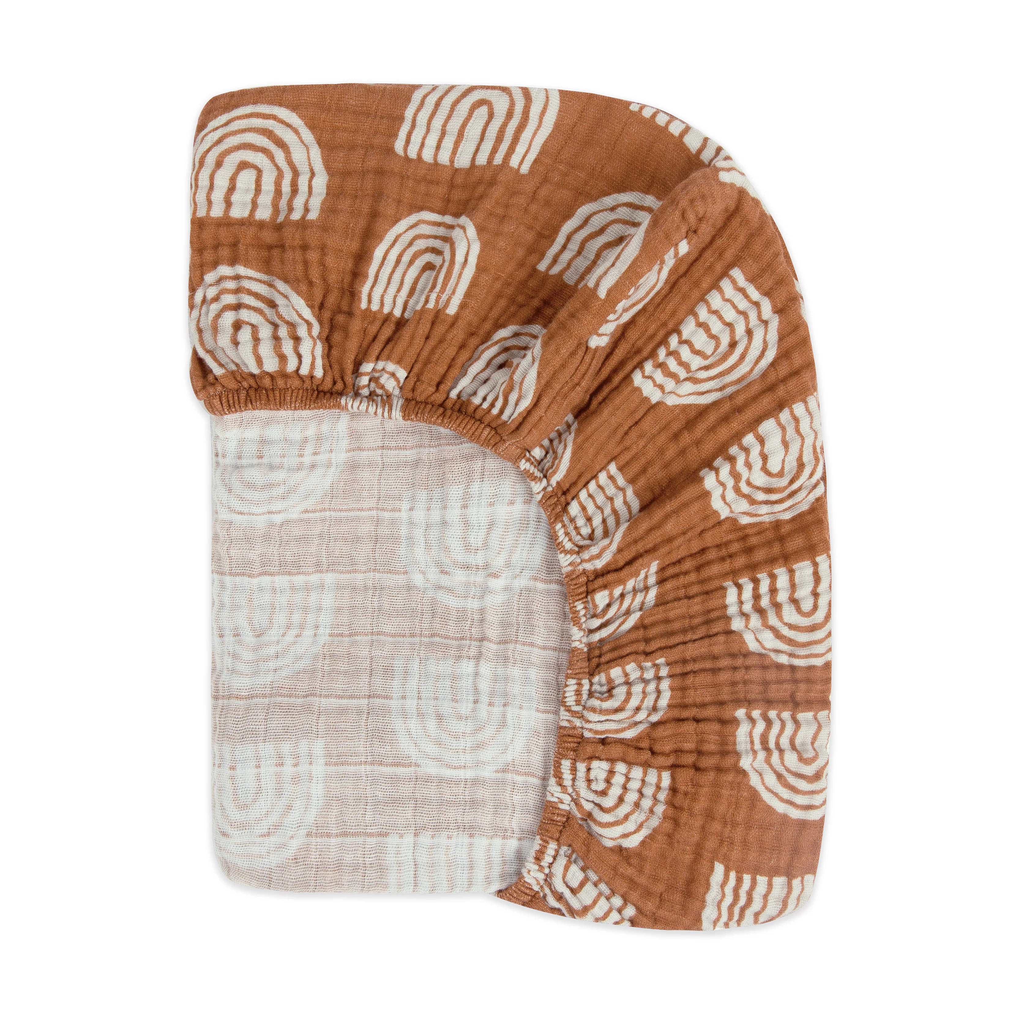 Mini Crib Sheet in GOTS Certified Organic Muslin Cotton - Image 6