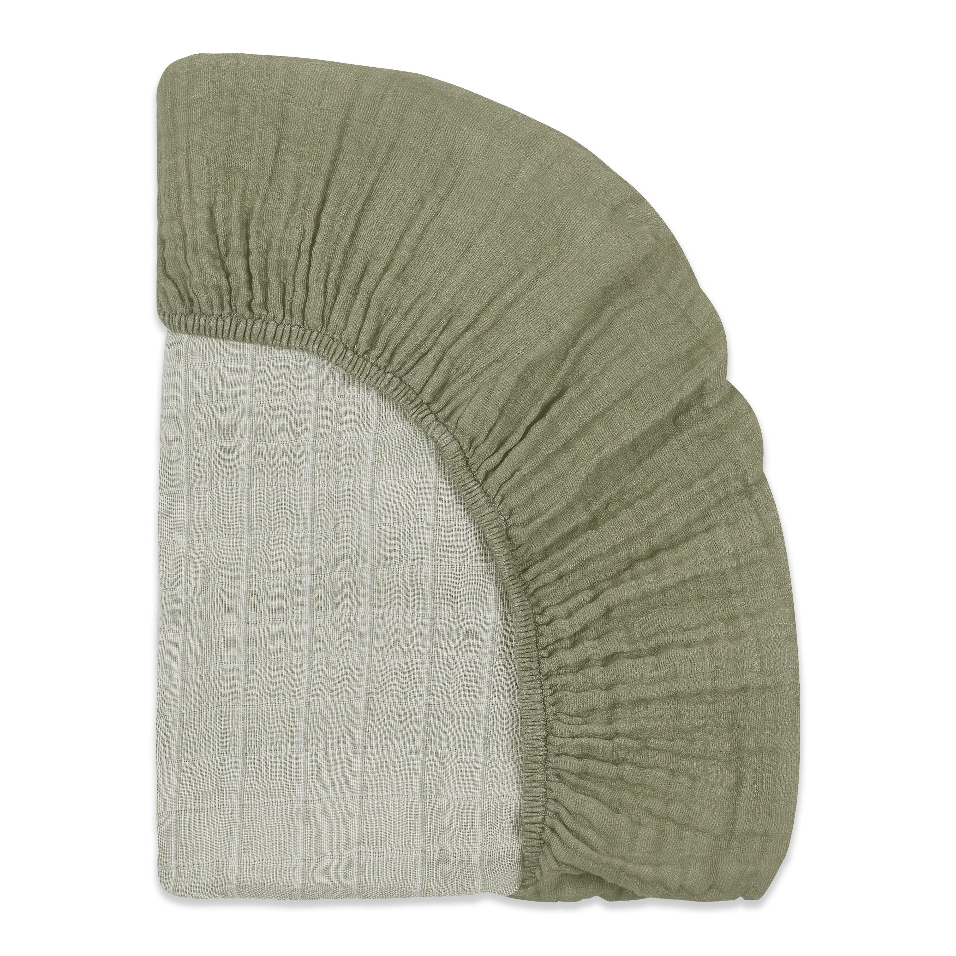 Mini Crib Sheet in GOTS Certified Organic Muslin Cotton - Image 70