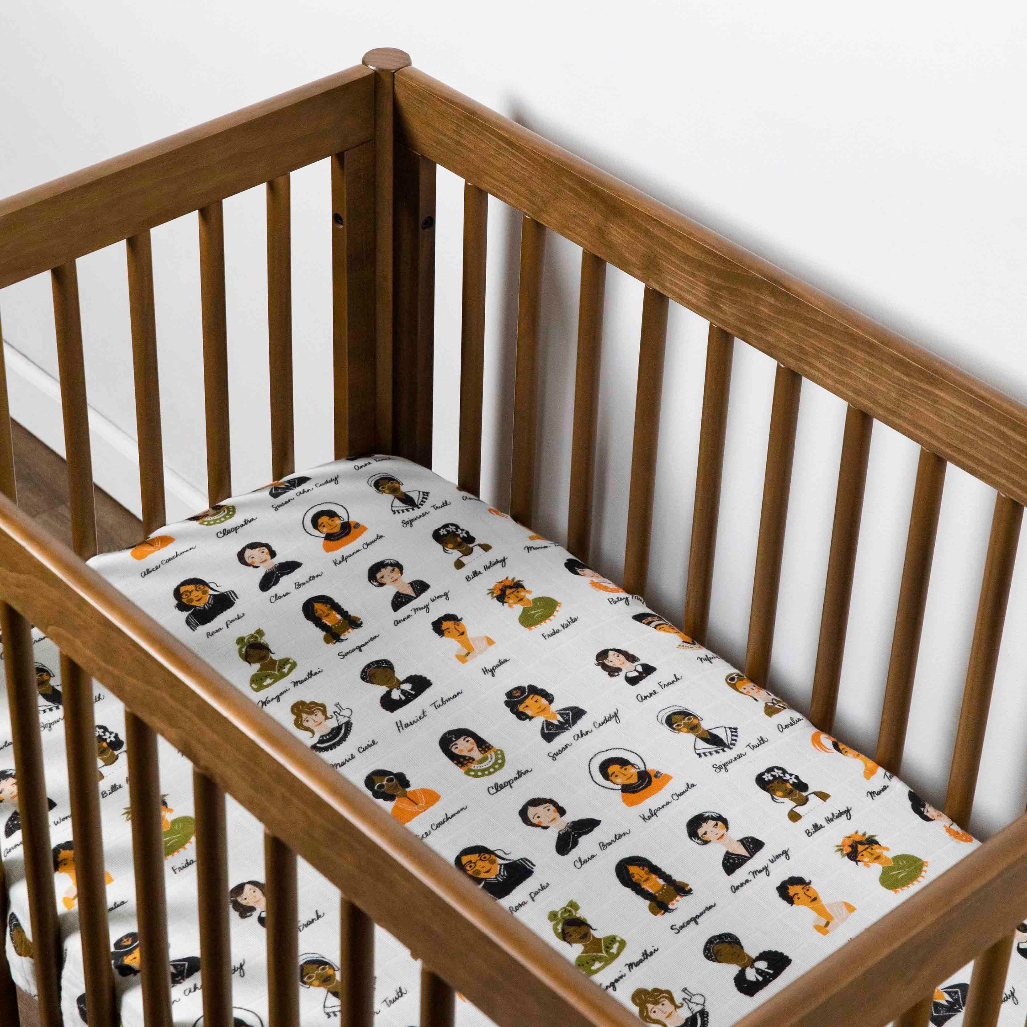 Mini Crib Sheet in GOTS Certified Organic Muslin Cotton - Image 72
