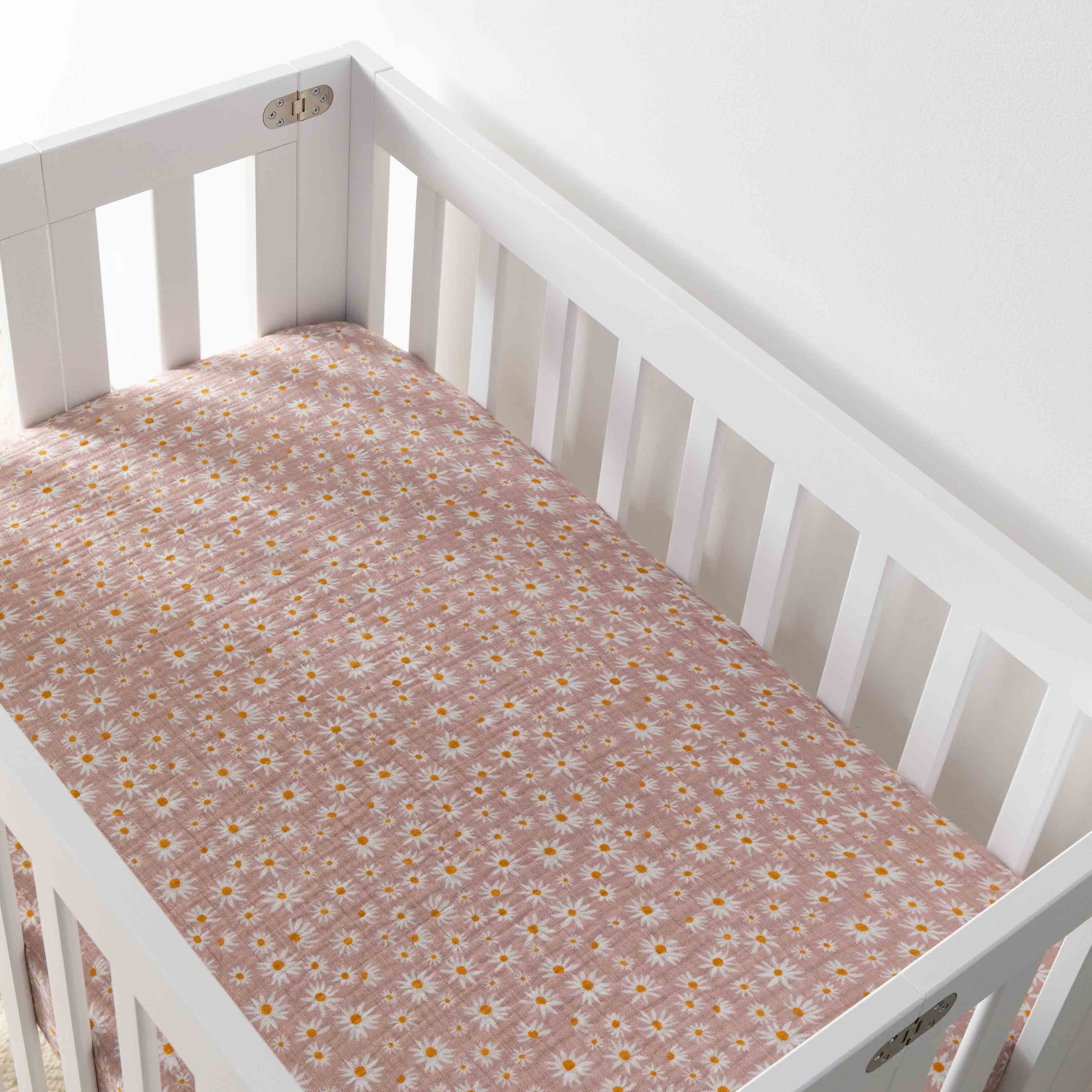 Mini Crib Sheet in GOTS Certified Organic Muslin Cotton - Image 78