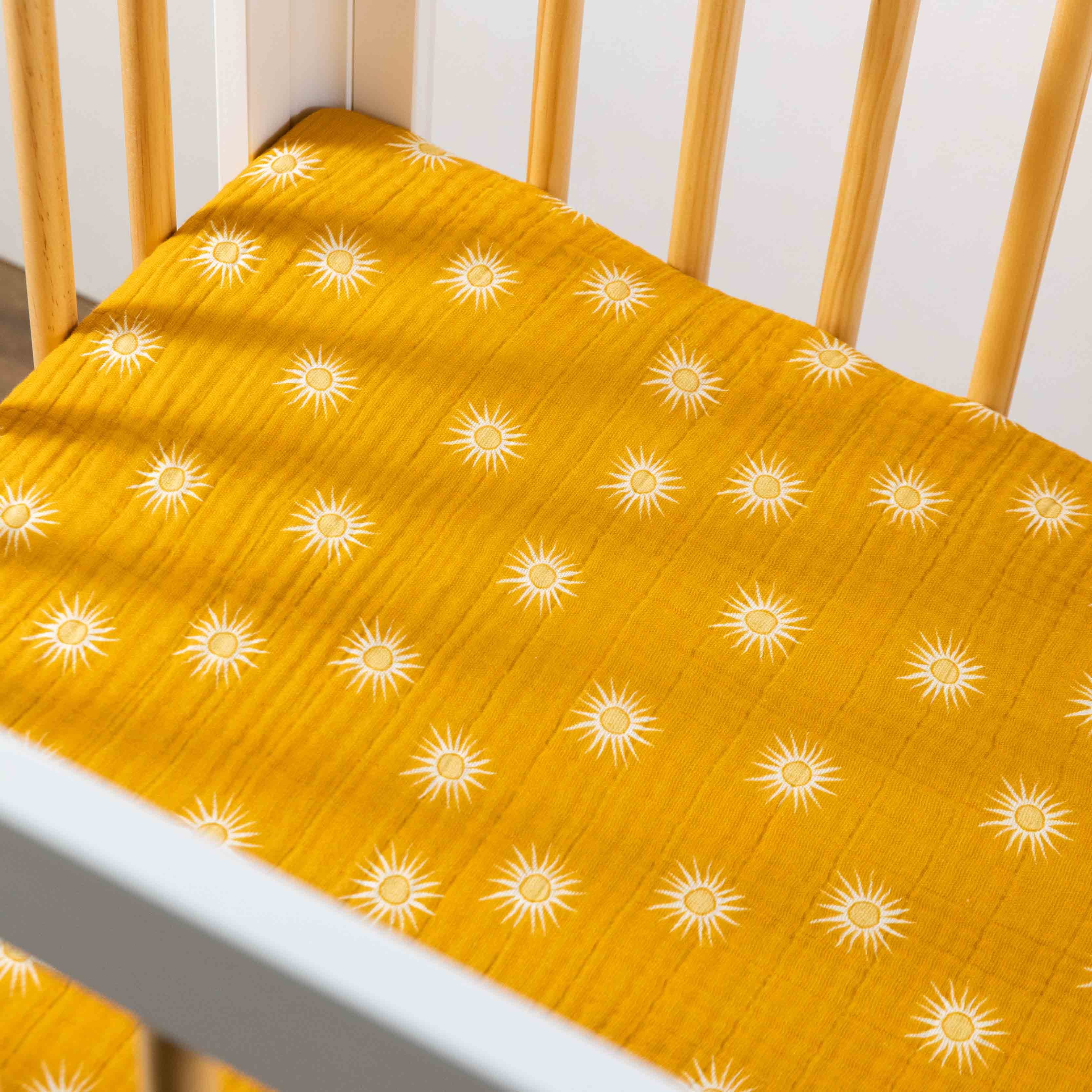 Mini Crib Sheet in GOTS Certified Organic Muslin Cotton - Image 93