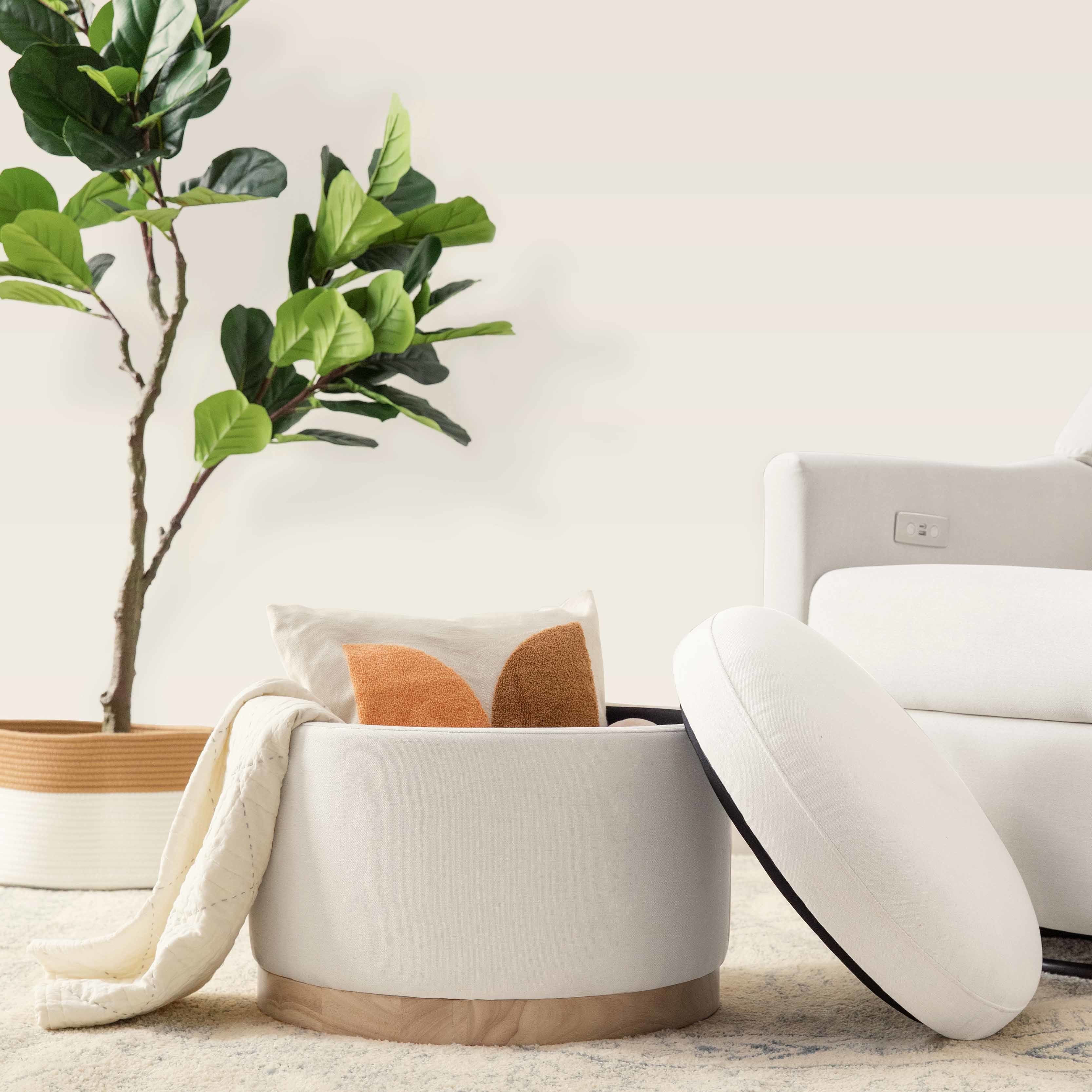 Naka Storage Ottoman in Eco-Performance Fabric | Water Repellent & Stain Resistant - Image 3